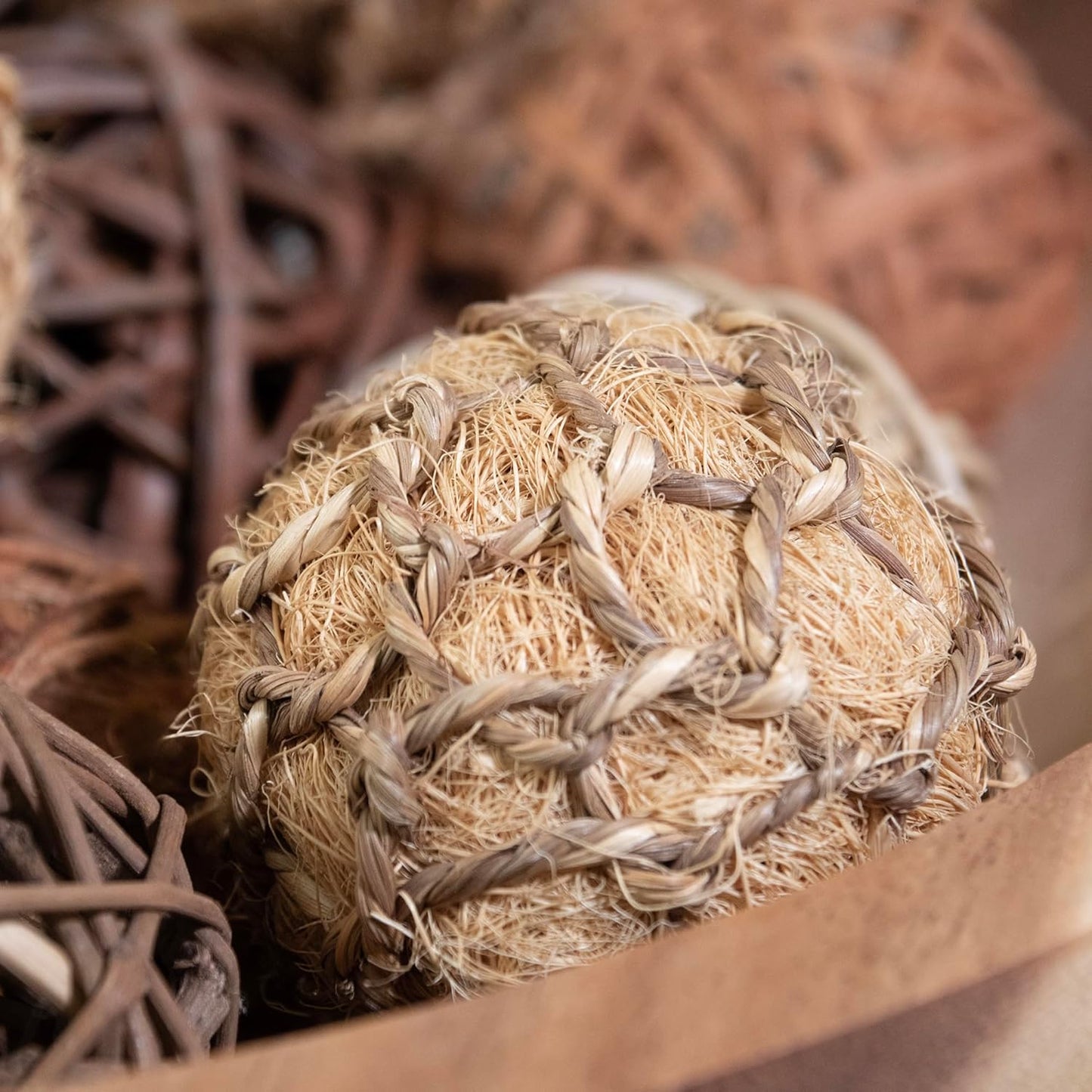 ANDALUCA Decorative Balls Bag Bowl Filler Home Decor (Rattan)
