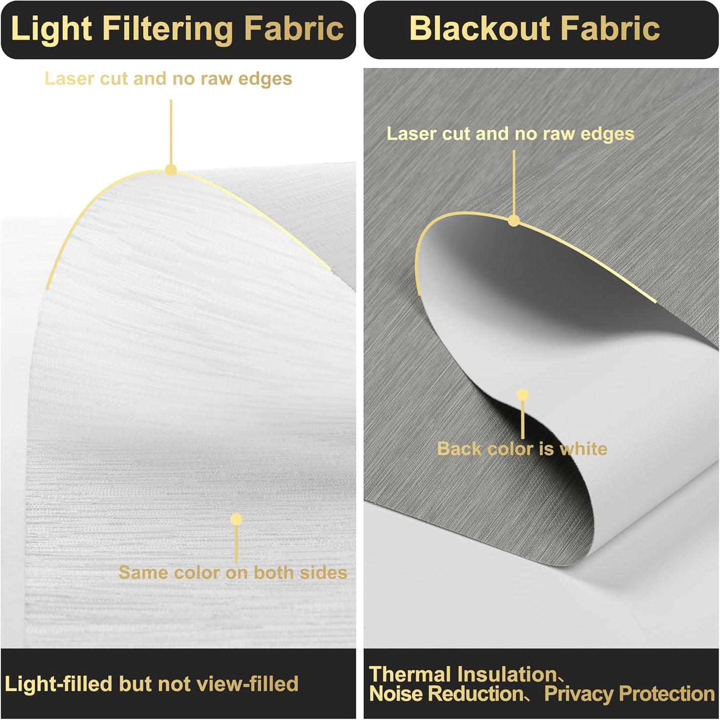 BERISSA Cordless Dual Roller Shades with Cassette Valance, Double Window Shades Blackout and Light Filtering, Day and Night for Home Office Door. Grey and White. 62 W x 56" H