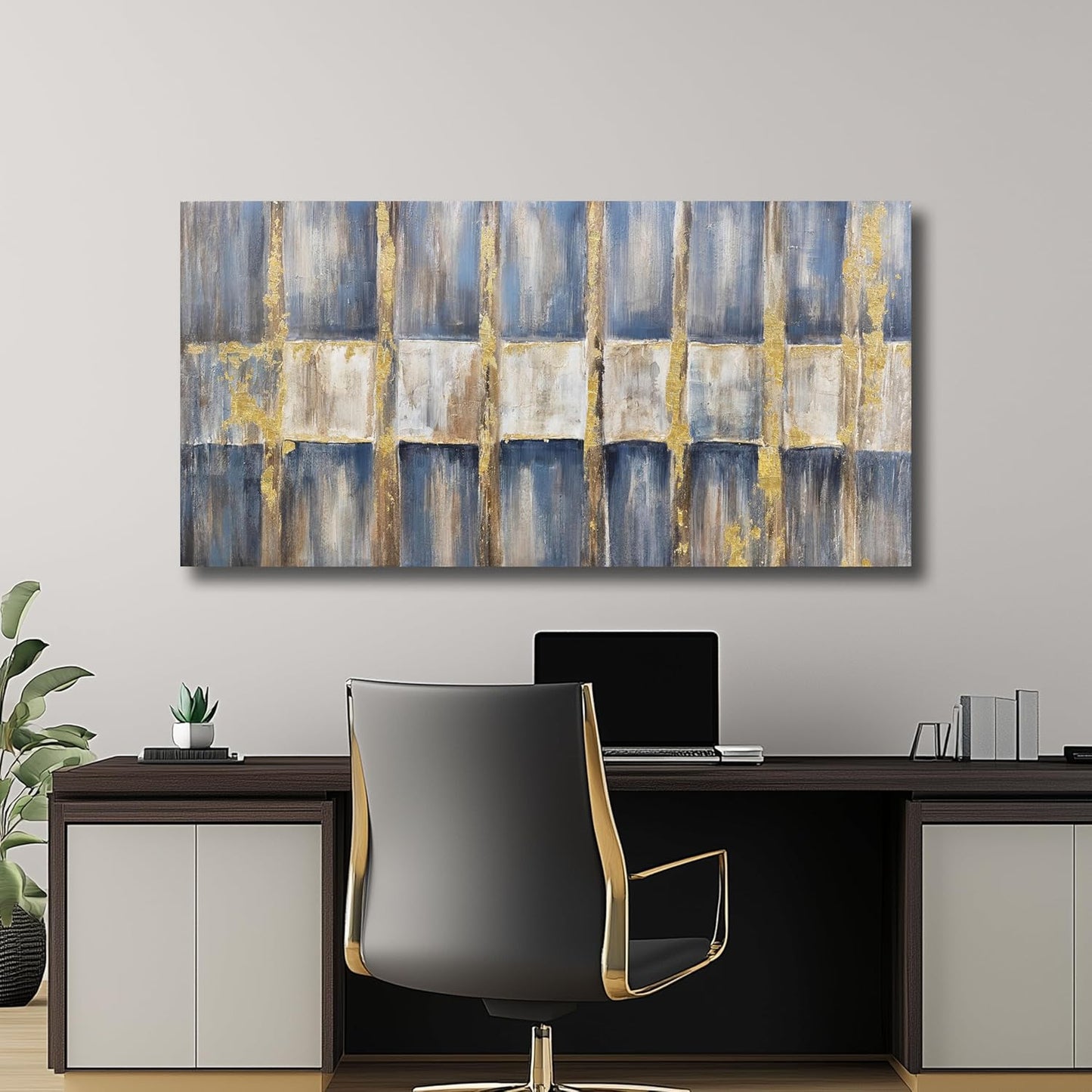 Belmrxne Abstract Art Blue and White Wall Decor Contemporary Unique Wall Art Motivational Canvas Painting Artwork for Living Room Bedroom Dining Room Office Home Decor 20x40inch