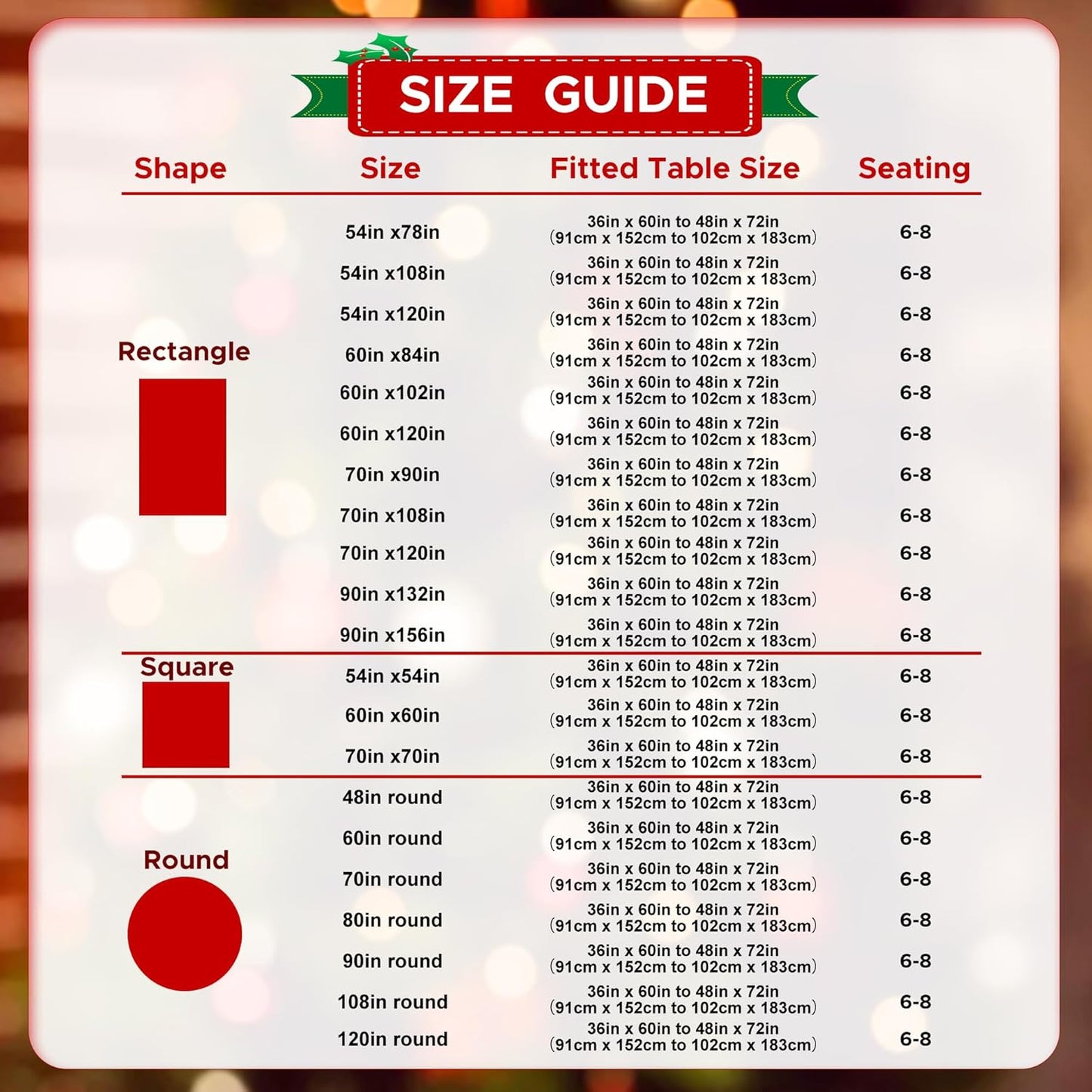 sancua Square Tablecloth - 60 x 60 Inch - Stain and Wrinkle Resistant Washable Polyester Table Cloth, Decorative Fabric Table Cover for Dining Tables, Buffet Parties and Christmas, Hunter Green