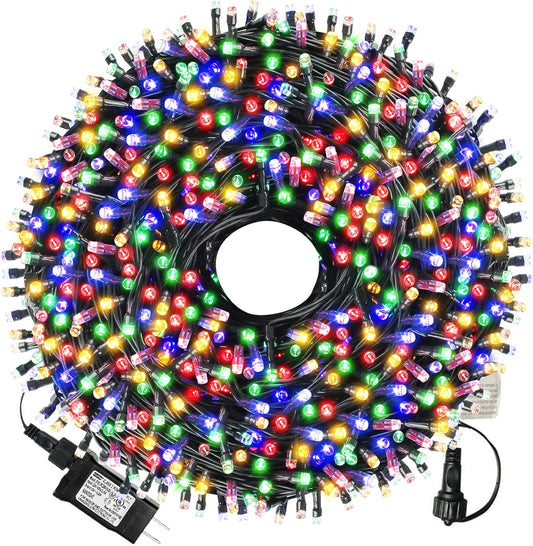 XTF2015 Christmas Outdoor Indoor Lights, 336FT 1000 LED 8 Modes Memory Function UL Certified Timer Christmas String Lights for Trees, Patio, Garden, Party, Wedding, Holiday (Multicolor)