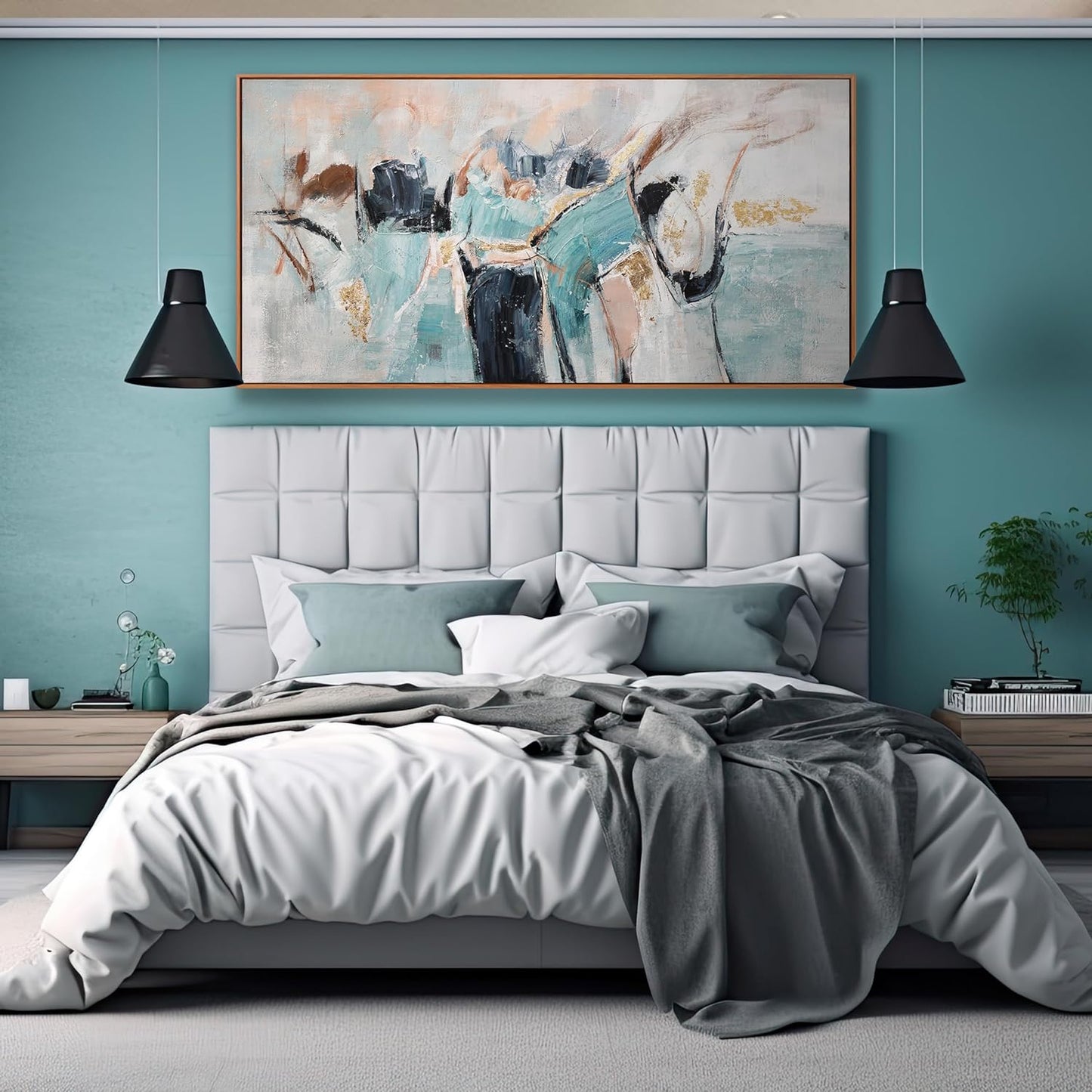 Wall Art Modern Minimalism Canvas Artwork Modern Paintings Colorful Fantasy Graffiti Framed Abstract Wall Art Decor Large Size For Living Room Kitchen Bedroom Office 29 * 58 Inch