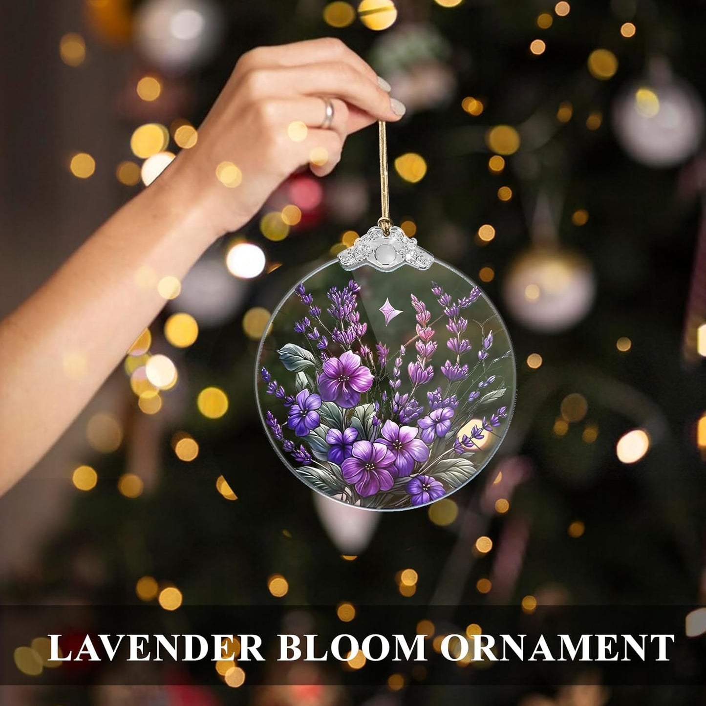 Purple Christmas Ornaments, Large Christmas Ornaments, 4 Inch – Christmas Ornaments 2025, Hanging Ornament for Tree, Unique Christmas Gifts, White Elephant Gifts for Adult