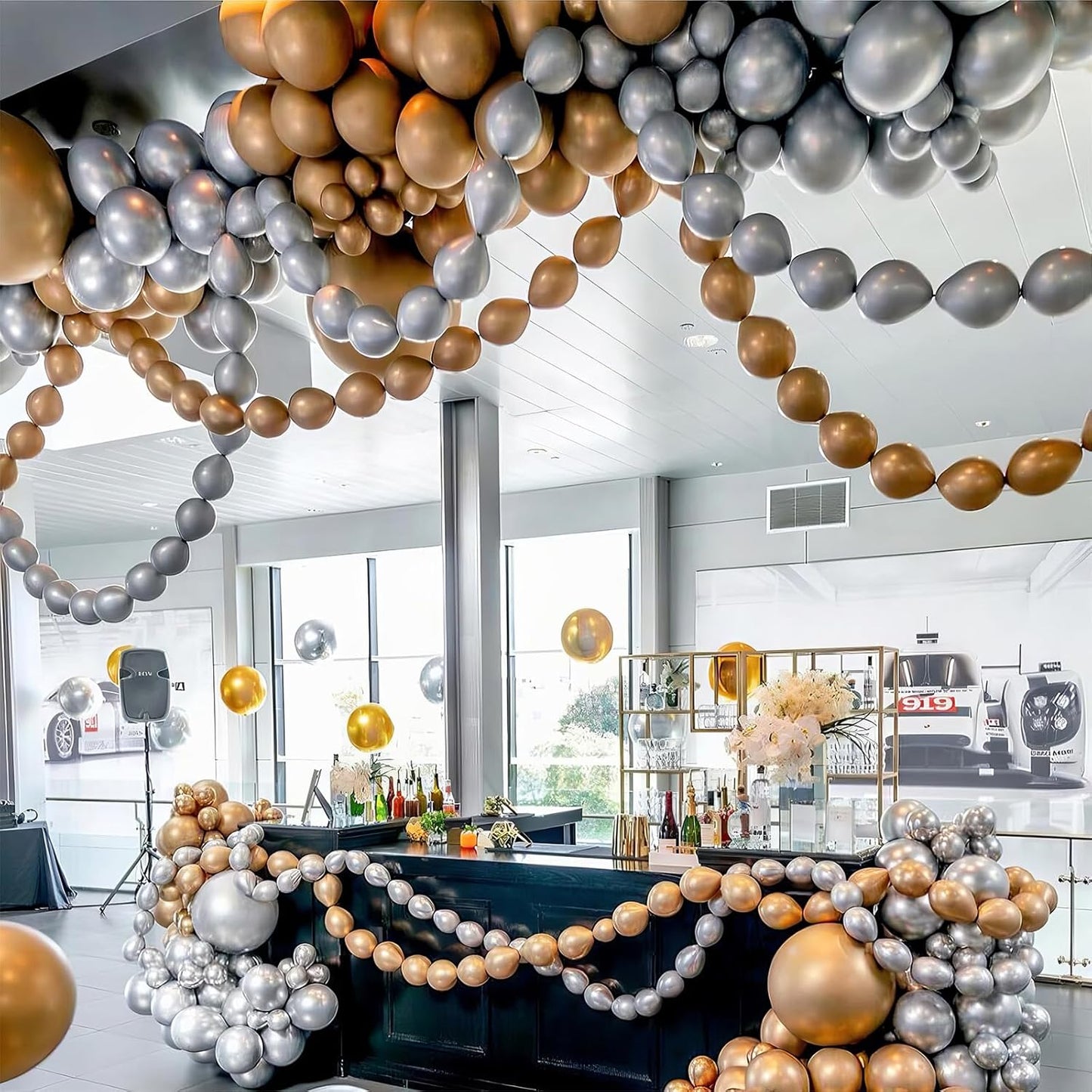 Gold Quick Link Balloons, 60PCS Linking for Balloon Wall Arch Chains, 6inch Linkable for Wedding Birthday Baby Shower Engagement Graduation Party Decorations