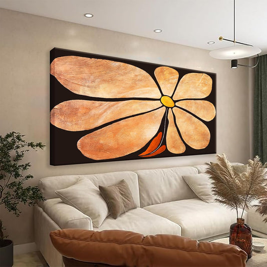 TAIJXAGSG Large Canvas Art Wall Decor Brown Flowers Wall Art Picture Modern Landscape Abstract Artwork Painting Home Wall Decor For Living Room Bedroom Home Office Prints Artwork 29"X 58"