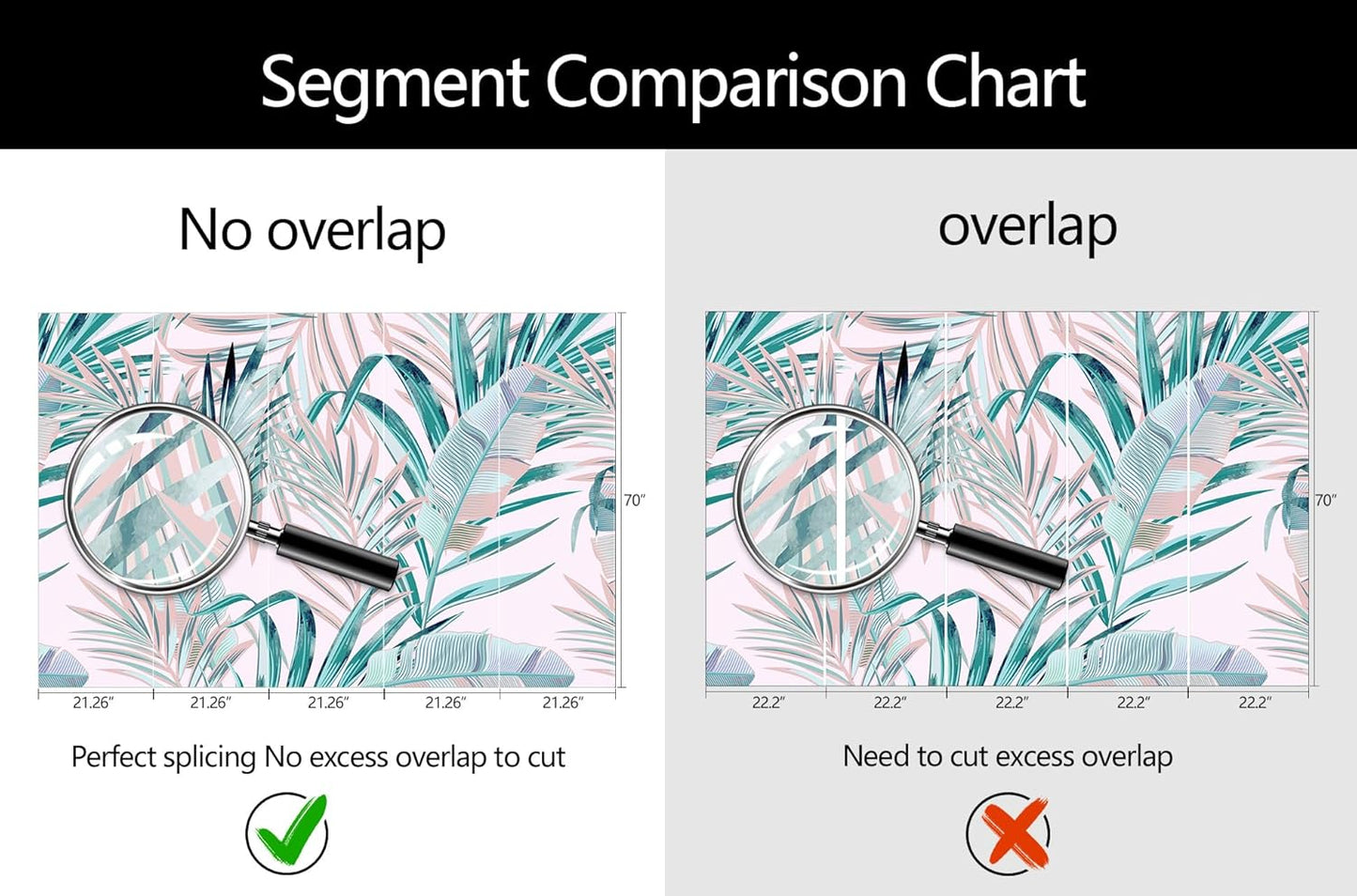 Tropical Pink Palm Leaf Wallpaper Girls Bedroom Colorful Plant Leaves Wall Mural Living Room (Not Peel and Stick)