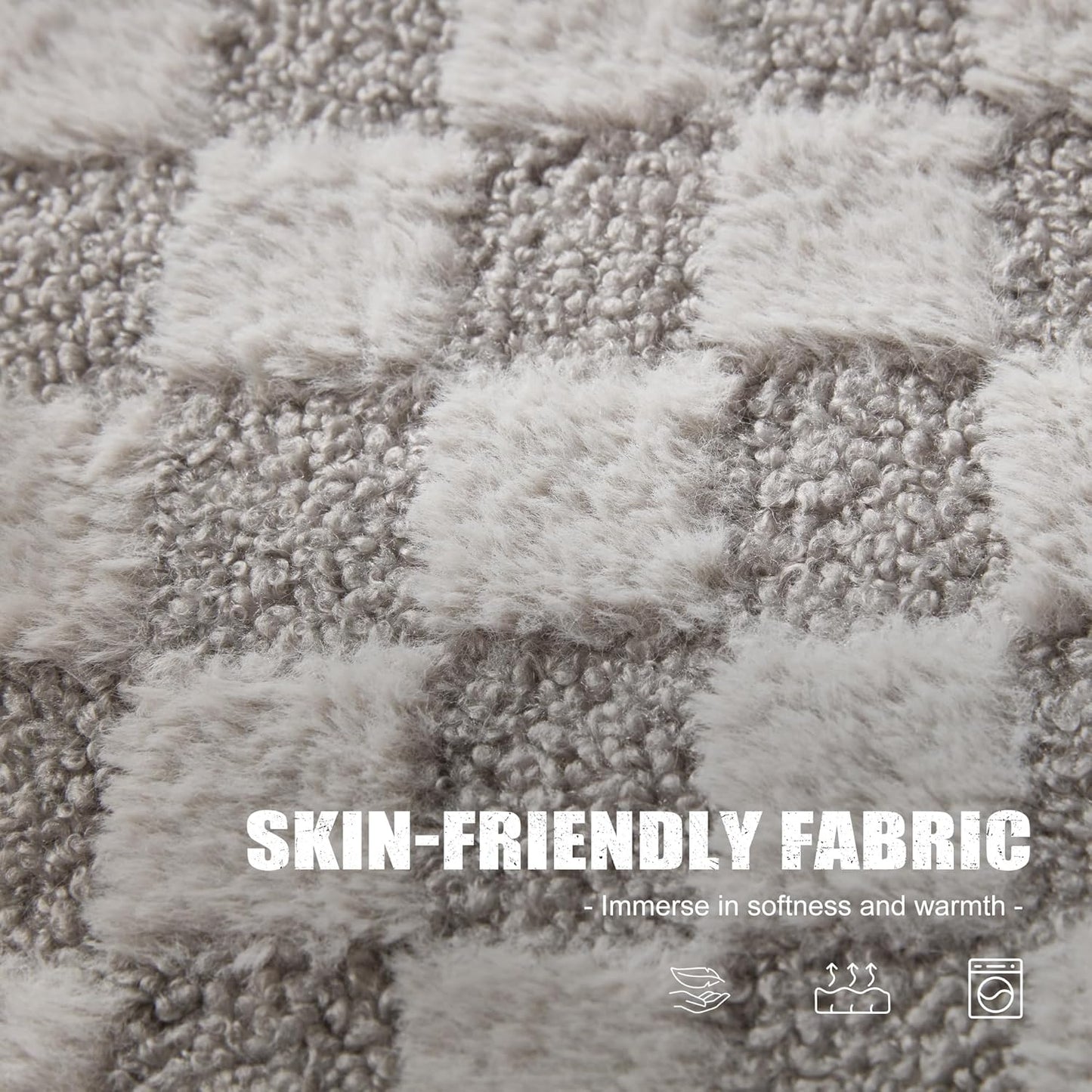 Single Sofa 1 Seat Couch with Deep Seat Memory Foam Cloud Chair with Pillows Large Sofa with L Shape for Living Room Bedroom (Plush Grey, Single)