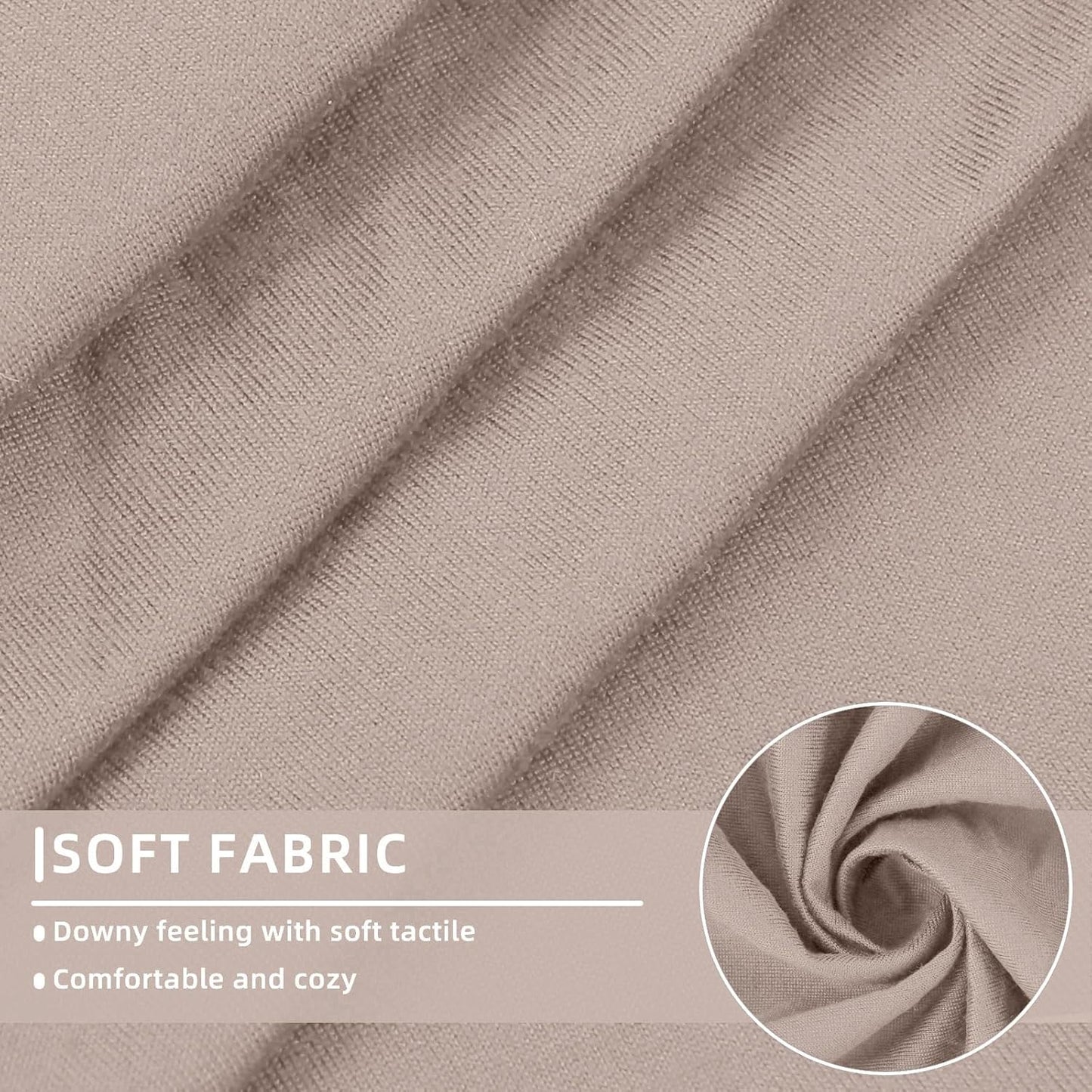 hyha Waterproof Couch Cushion Covers, Stretch Sofa Couch Seat Slipcover for Dog Washable, Non-Slip Waterproof Outdoor Cushion Covers for Patio Furniture Replacement (1 Piece for Medium, Taupe)