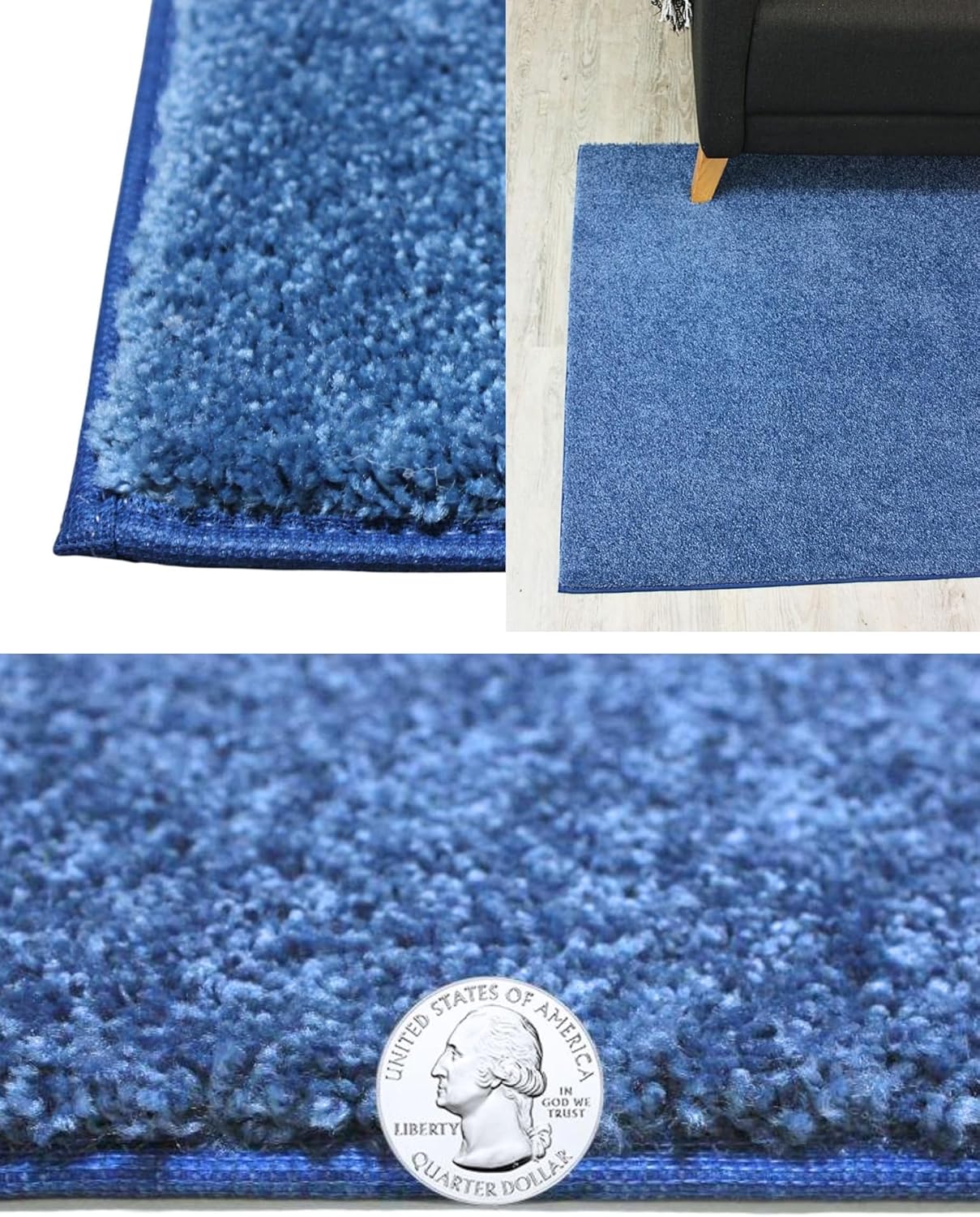 KOECKRITZ Soft and Colorful Kids Classroom Area Rugs (Passes Flammability Pill Test) Many Sizes and Bright Colors to Select from (6' Round, Royal)