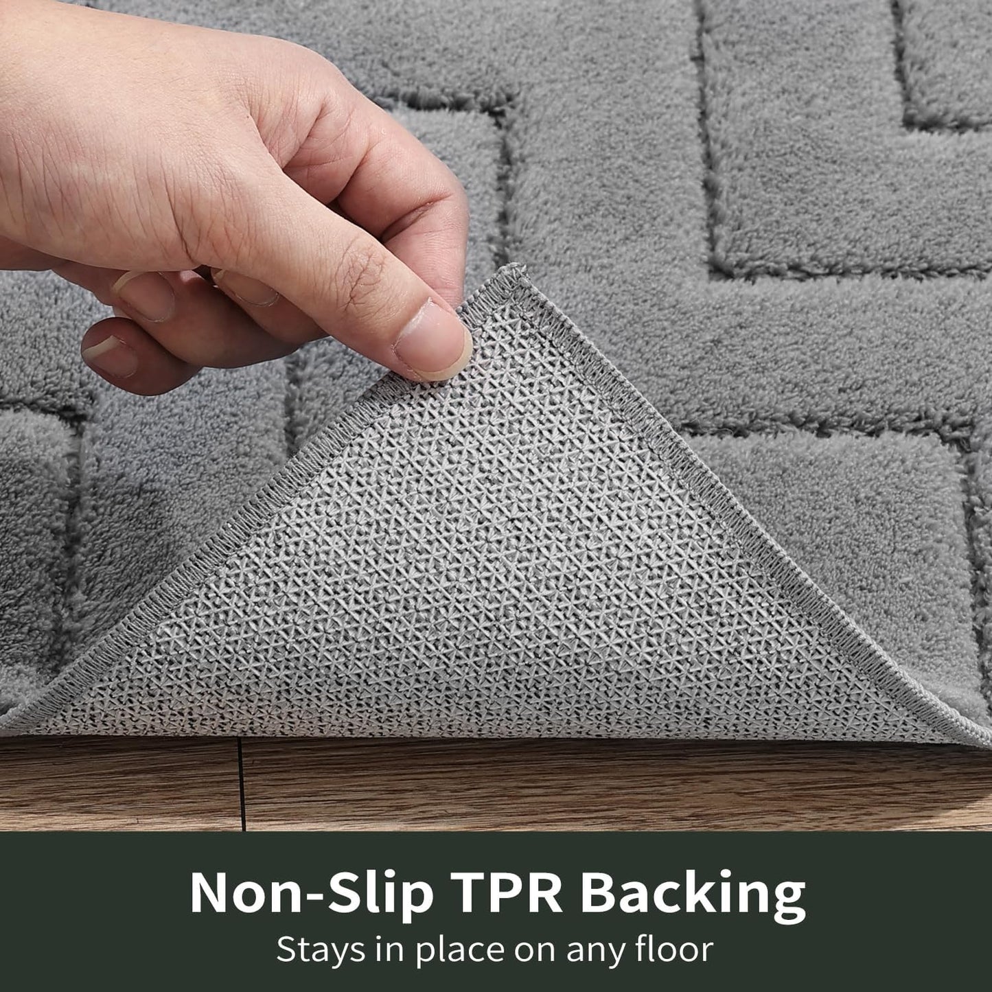 Stiio Dirt Trapper Door Mat 34x59 Inches, Front Doormat Indoor Outdoor Entrance Low Pile, All-Season, All-Weather Absorbent Entry Rug, Washable Non Slip Rug for Entryway, Grey