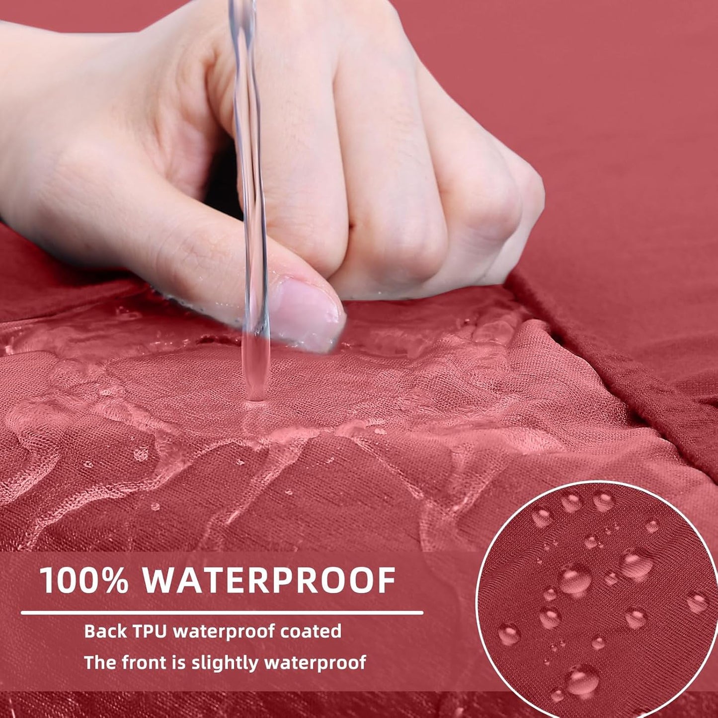 hyha Waterproof Couch Cushion Covers, Sectional Sofa Slipcovers Washable, L Shape Chaise Dog Couch Covers for Sectional Sofa, Universal Furniture Protector (1 Piece for Chaise XL, Wine Red)