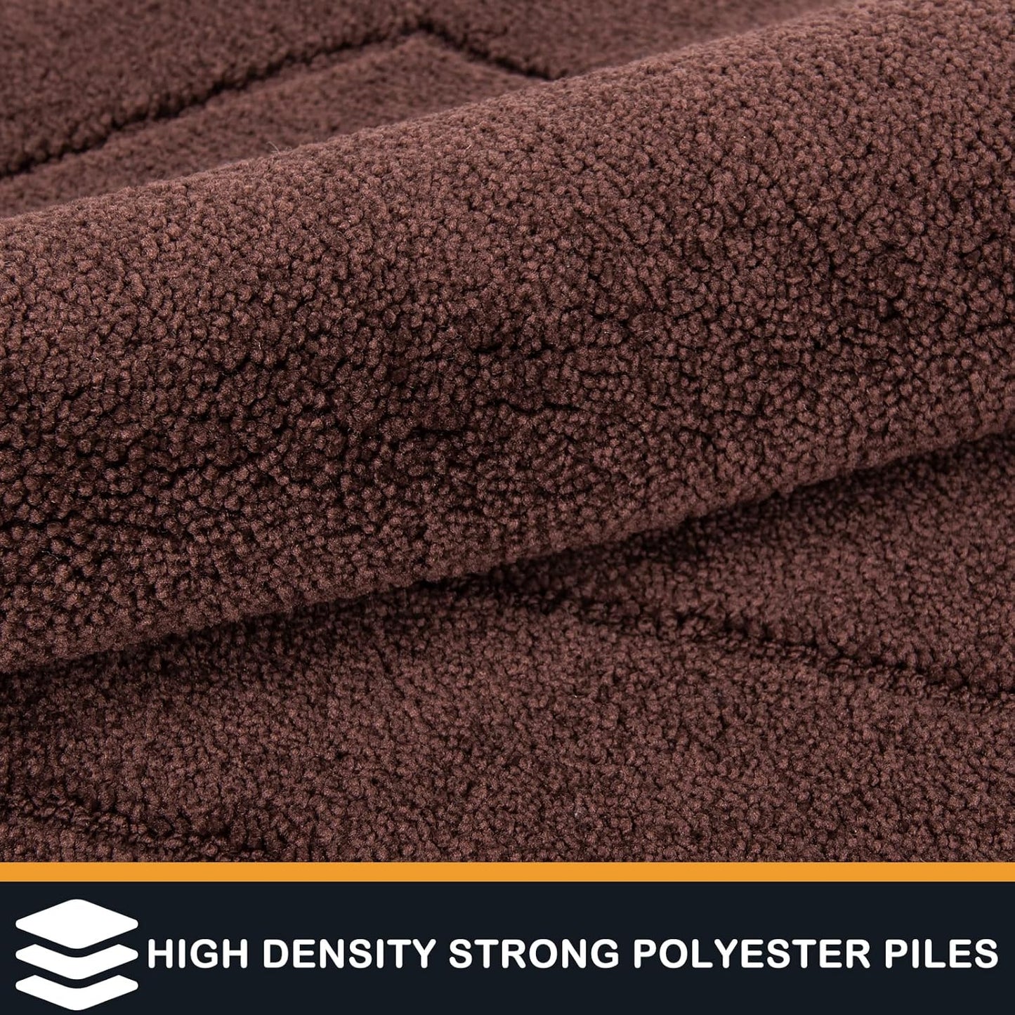 PURRUGS Dirt Trapping Door Mat 24" x 35.5", Non-Slip/Skid Machine Washable Entryway Rug, Dog Doormat, Super Absorbent Welcome Mat for Muddy Wet Shoes and Paws, Brown