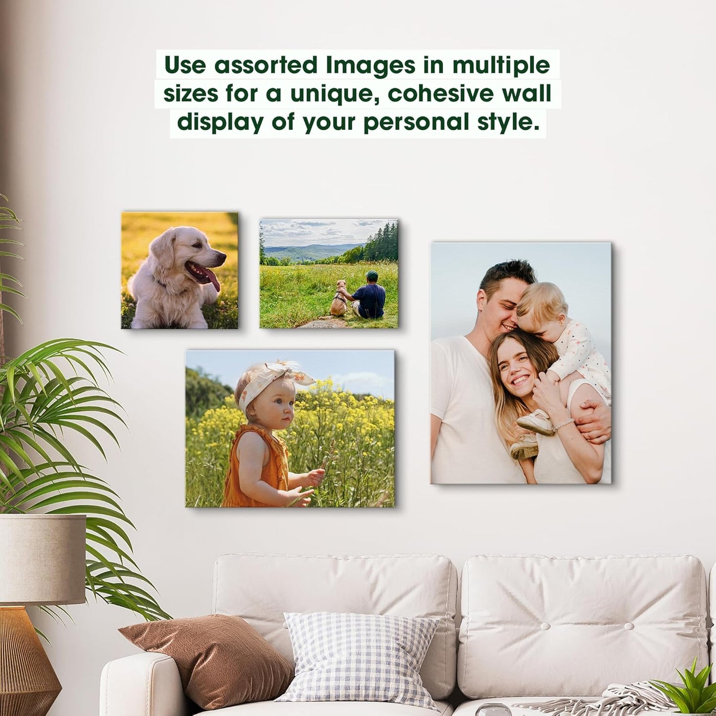 Custom Canvas Prints with Your Photos – Personalized Picture To Canvas Wall Art, Perfect for Home Decor, Gifts & Keepsakes, Ready to Hang (12" L x 12" W x .75”D, Metallic Silver)