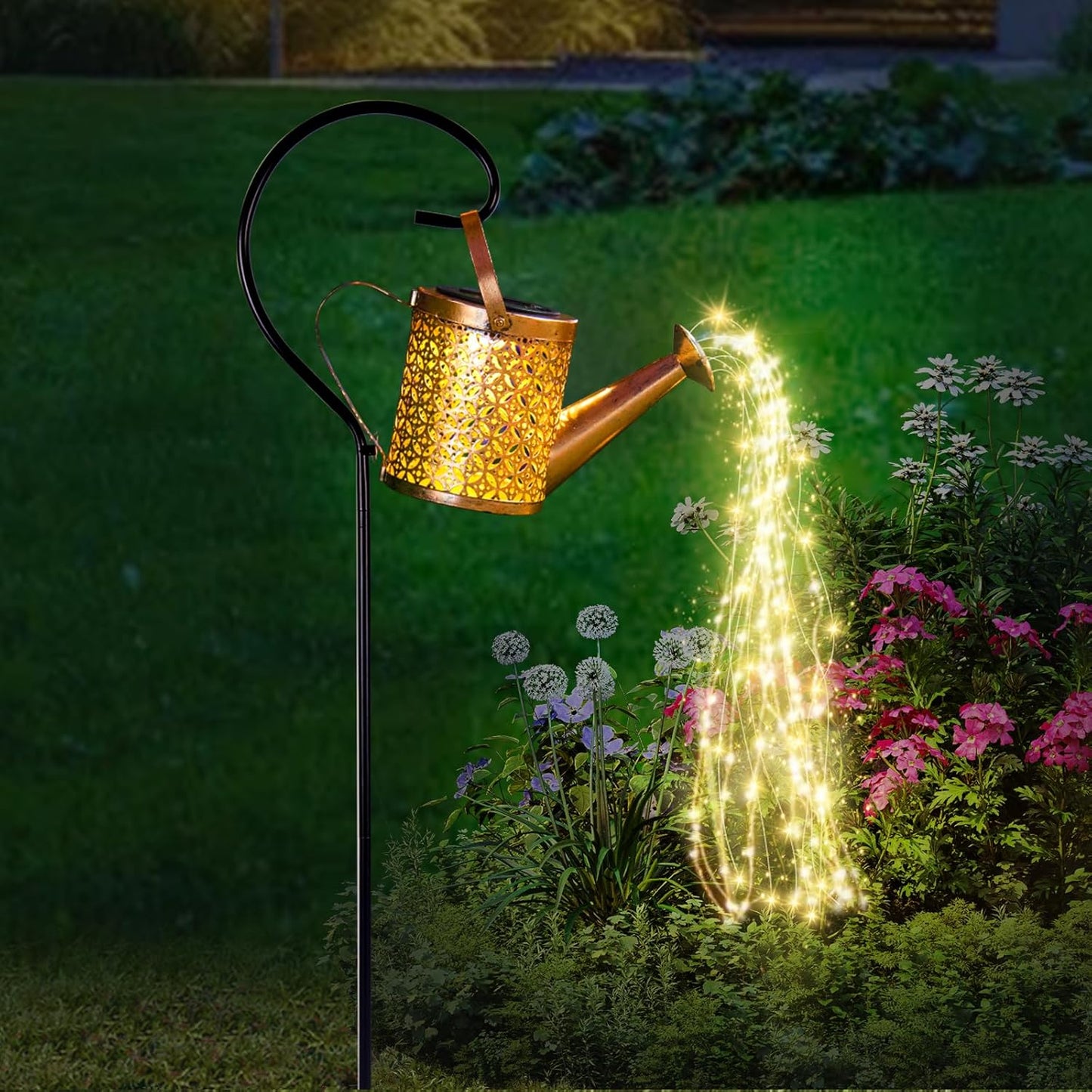 Solar Watering Can Light - Solar Yard Decorations Outdoor,Garden Decor Lights for Yard,IP65 Waterproof Hanging Lantern Lights,Outside Garden Flower Bed Decor Light for Moms Birthday