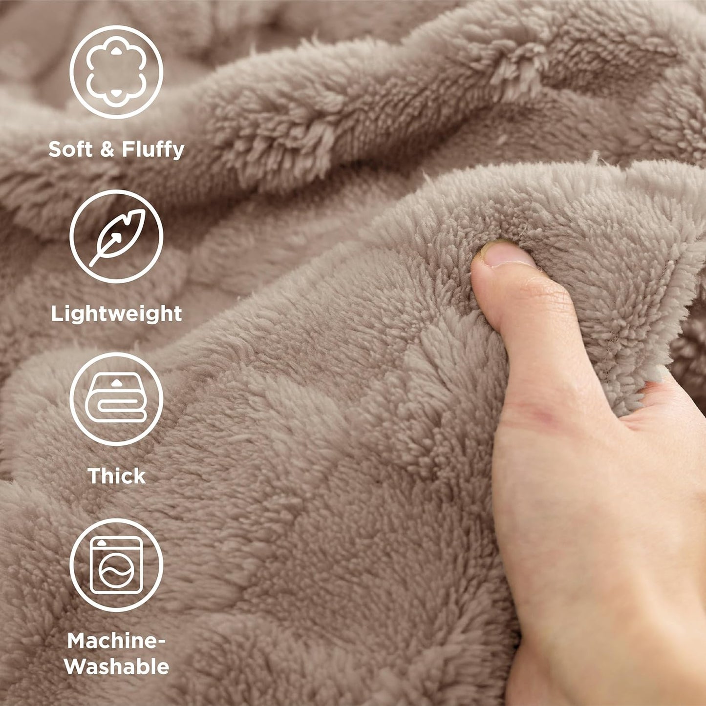 Bedsure GentleSoft California King Blanket for Bed - Super Soft Cozy Blankets for Women Men Girls, Large Fuzzy Fleece Throw for Bedroom Decor, Light Taupe, 102x96 Inches