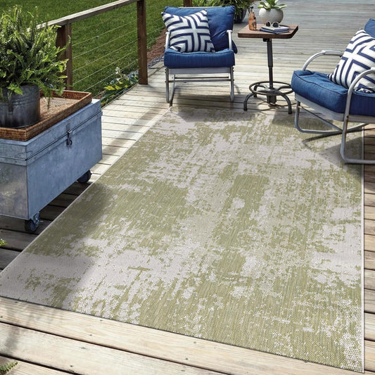 Keen Home Design Terrace Outdoor Area Rug - 8x10 Washable Indoor/Outdoor Rug for Patio, Kitchen, Balcony, Beach, Garden, Deck and Porch, Size: 7'7"x10'