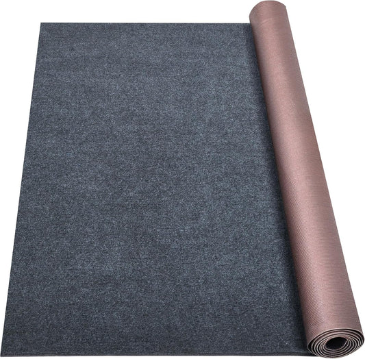 Marine Carpet,5 FT x 25 FT Dark Gray Indoor Outdoor Carpet 0.2" Thick Boat Carpet with Water-Proof TPE Backing, Non-Slide Outdoor Marine Carpet Roll for Home, Patio, Porch, Deck