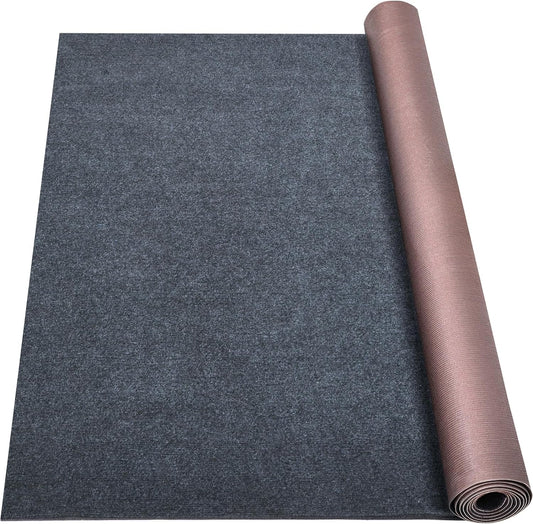 Marine Carpet,6 FT x 10 FT Dark Gray Indoor Outdoor Carpet 0.2" Thick Boat Carpet with Water-Proof TPE Backing, Non-Slide Outdoor Marine Carpet Roll for Home, Patio, Porch, Deck
