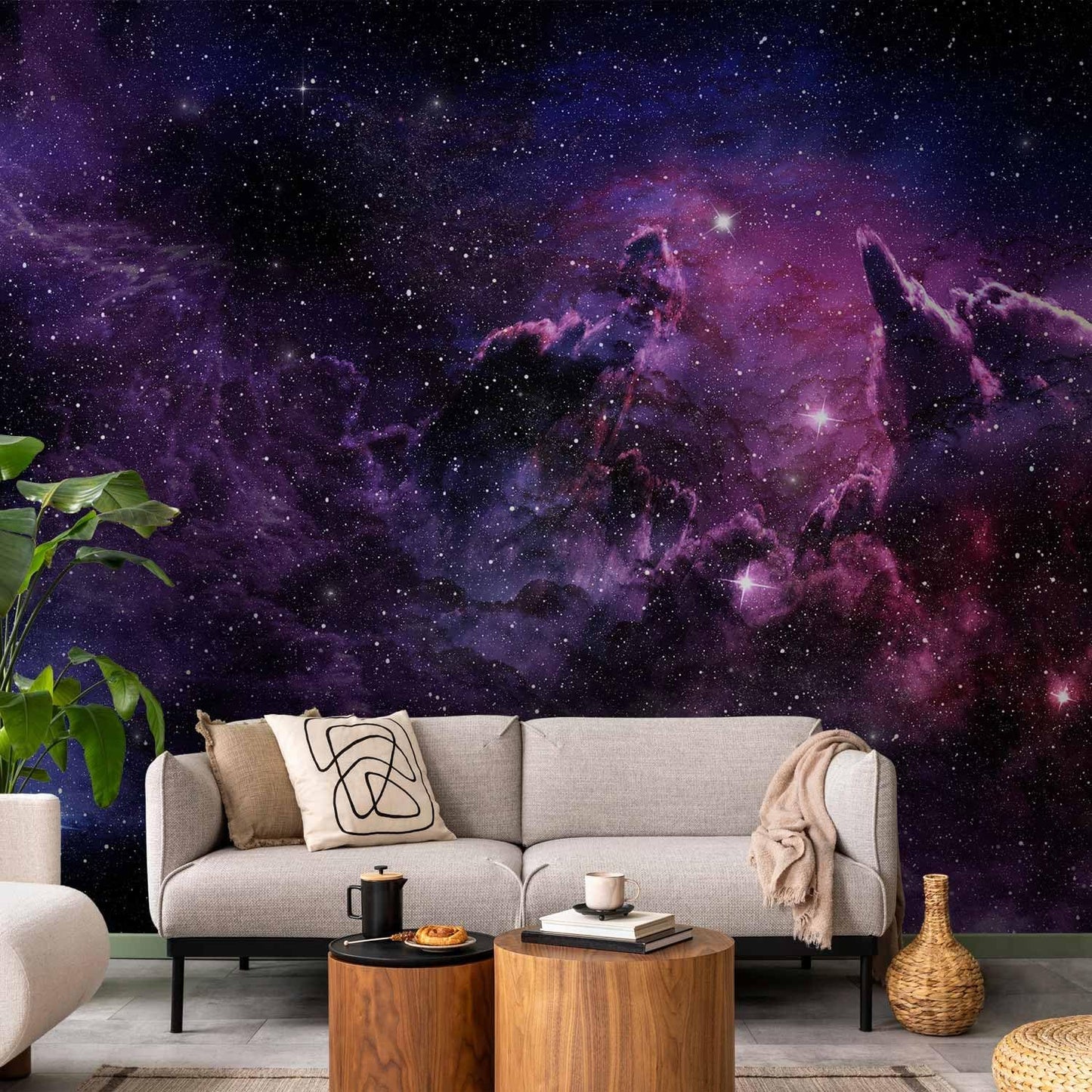 artgeist Wall Mural Cosmos Galaxy 96x69 in - Peel and Stick Self-Adhesive Wallpaper Removable Large Sticker Foil Wall Decor Print Picture Image Design a-C-0022-a-a