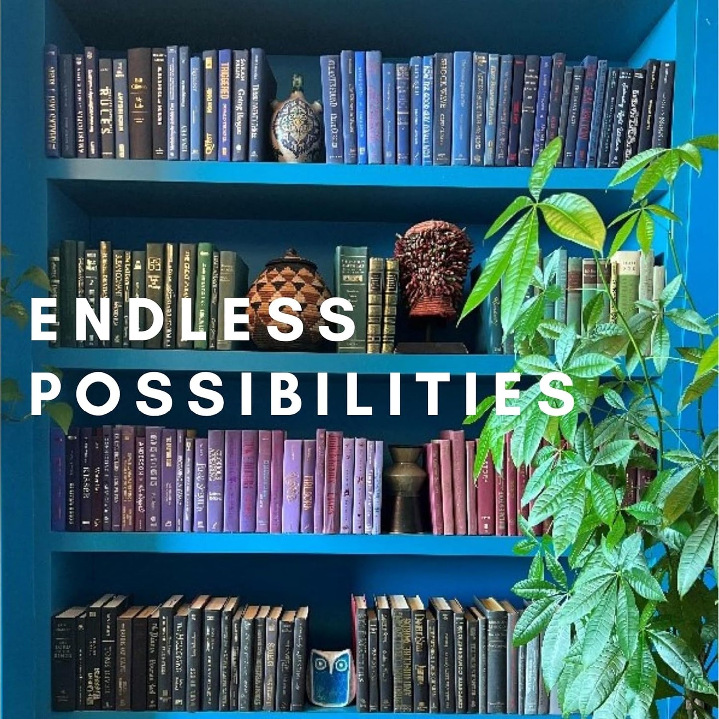 Curated Decorative Books Hardcover Décor Books for Home Décor, Choose Color, Interior Design, Office, Wedding Display, Instant Library, or Staging (Half Foot, Navy)