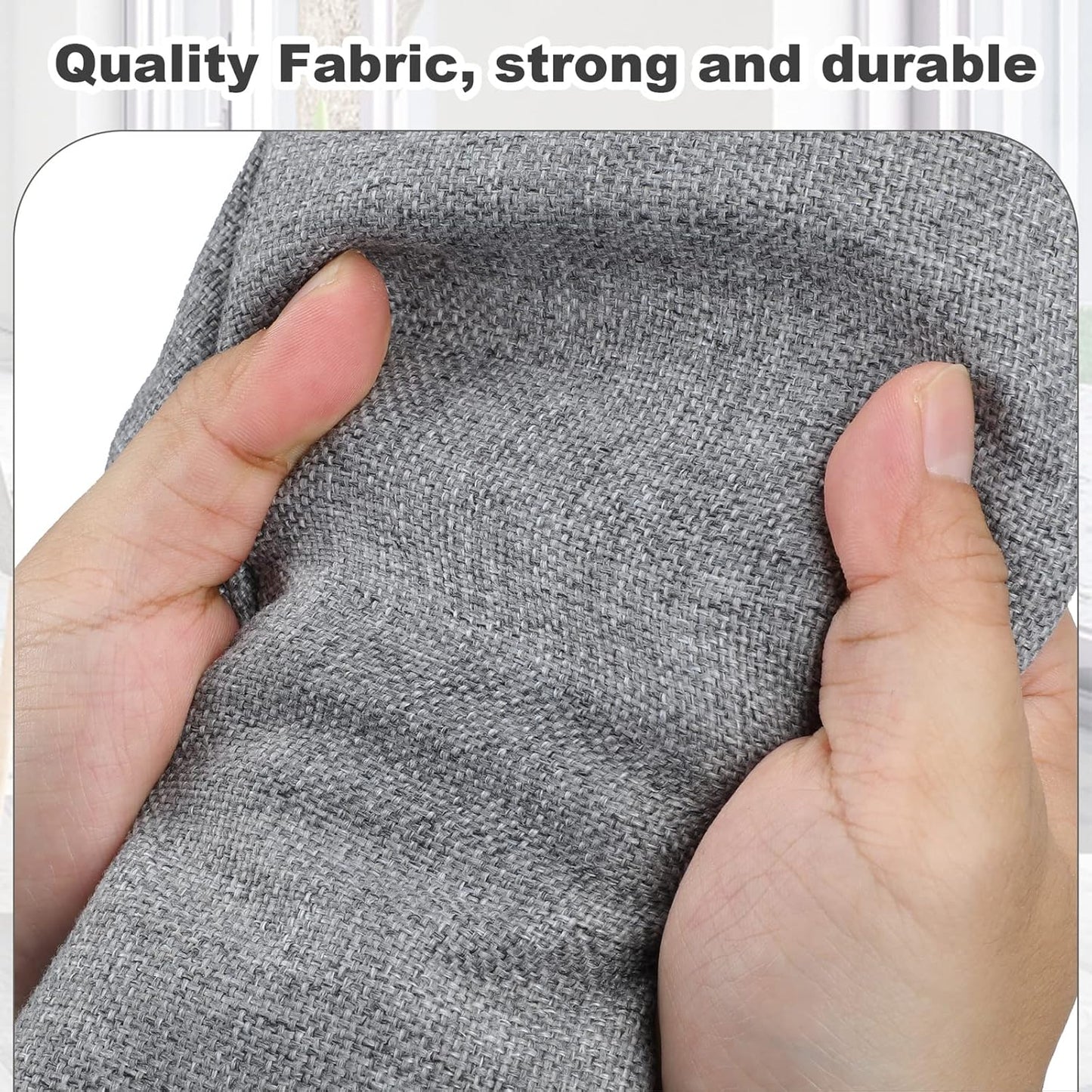 Large 17" 36 Quart Collapsible Stackable Storage Bins with Lids, 1 Pack Grey Foldable Fabric Closet Storage Boxes with Lids, 4 Handles Heavy-duty Linen Cube Baskets for Bedroom