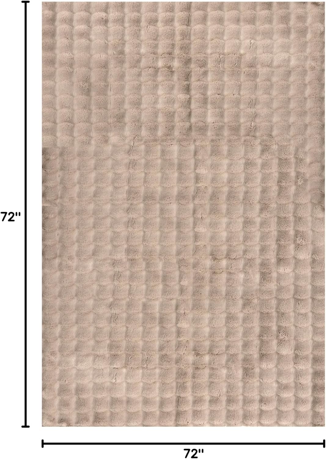 nuLOOM Jeni Checkered 6 Square Machine Washable Area Rug for Living Room Bedroom Dining Room Kitchen, Taupe
