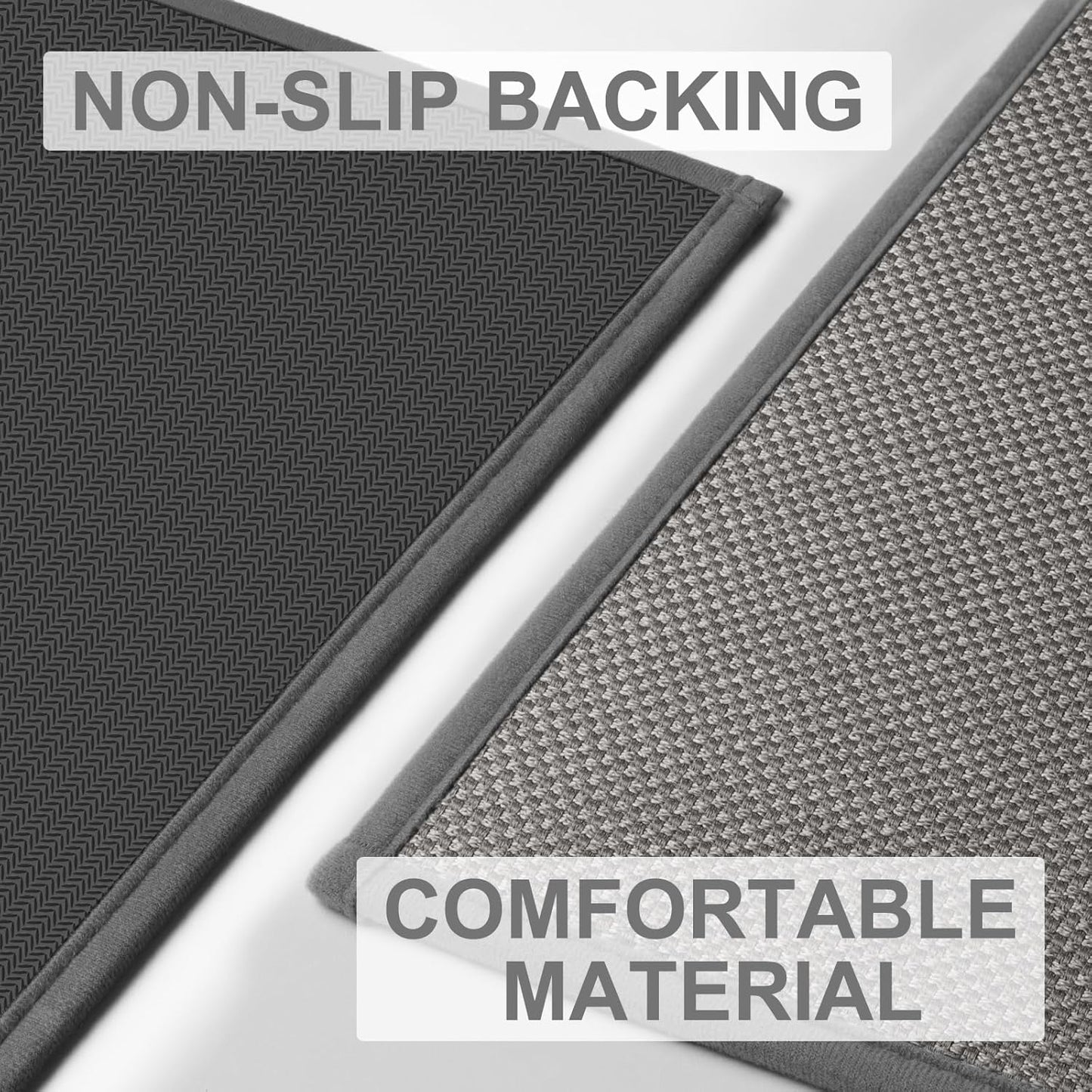 LEKEEPGO Door Mat 24"x36", Non Slip Door Mat Indoor Entrance, Rubber Backing Front Indoor Door mat Washable Absorbent Low-Profile Entryway Entry Resist Dirt Inside Door Mats, Light Grey