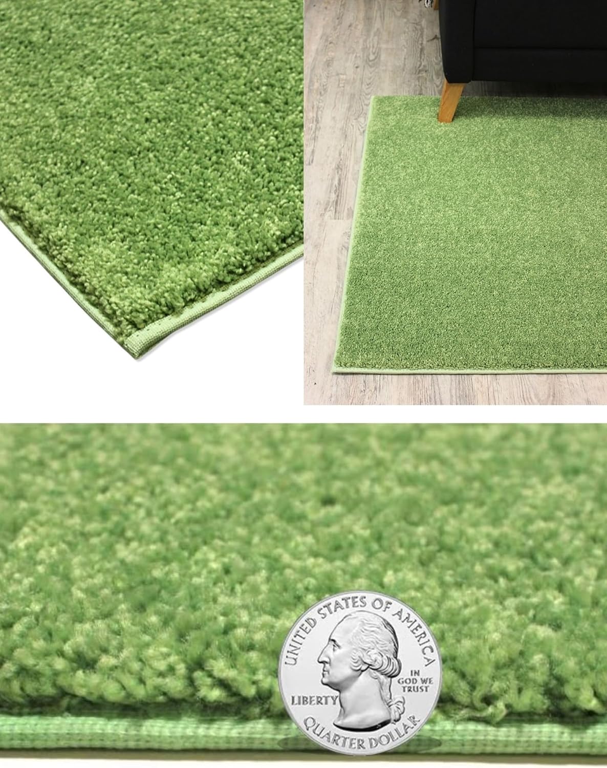 KOECKRITZ Soft and Colorful Kids Classroom Area Rugs (Passes Flammability Pill Test) Many Sizes and Bright Colors to Select from (10' x 10', Lime)