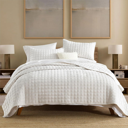 Secgo King Comforter Set for Bed - Velvet Quilts King Size, Black Bedspreads (98 * 106 Inch) with 2 Pillow Shams, Patchwork Reversible Lightweight Bedding