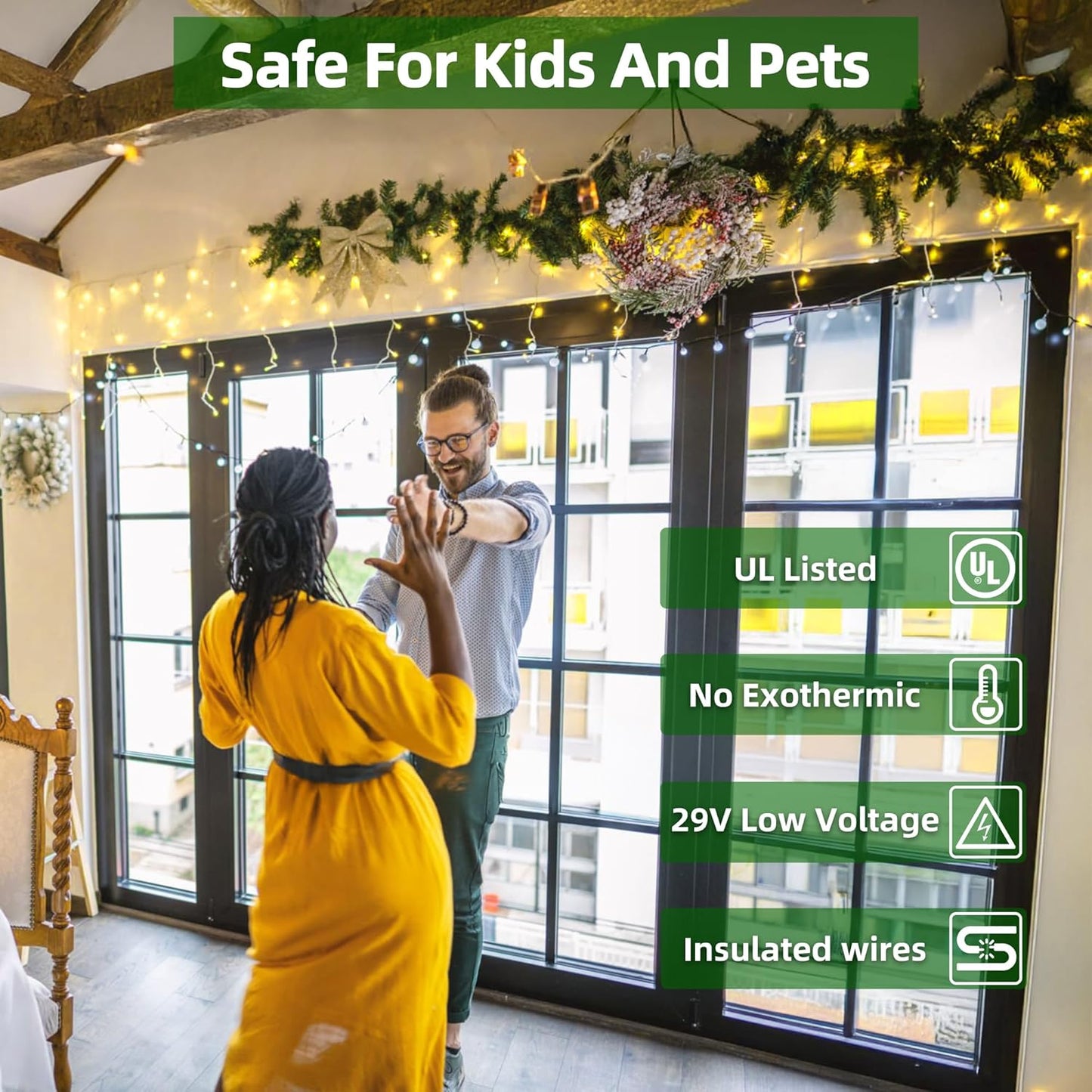 1332 LED 131FT Extra Long Icicle Lights - 296 Drops Waterproof Christmas Lights 12 Modes, Outdoor Christmas Decor for Mall Hotel Fence Holiday Lighting Warm White