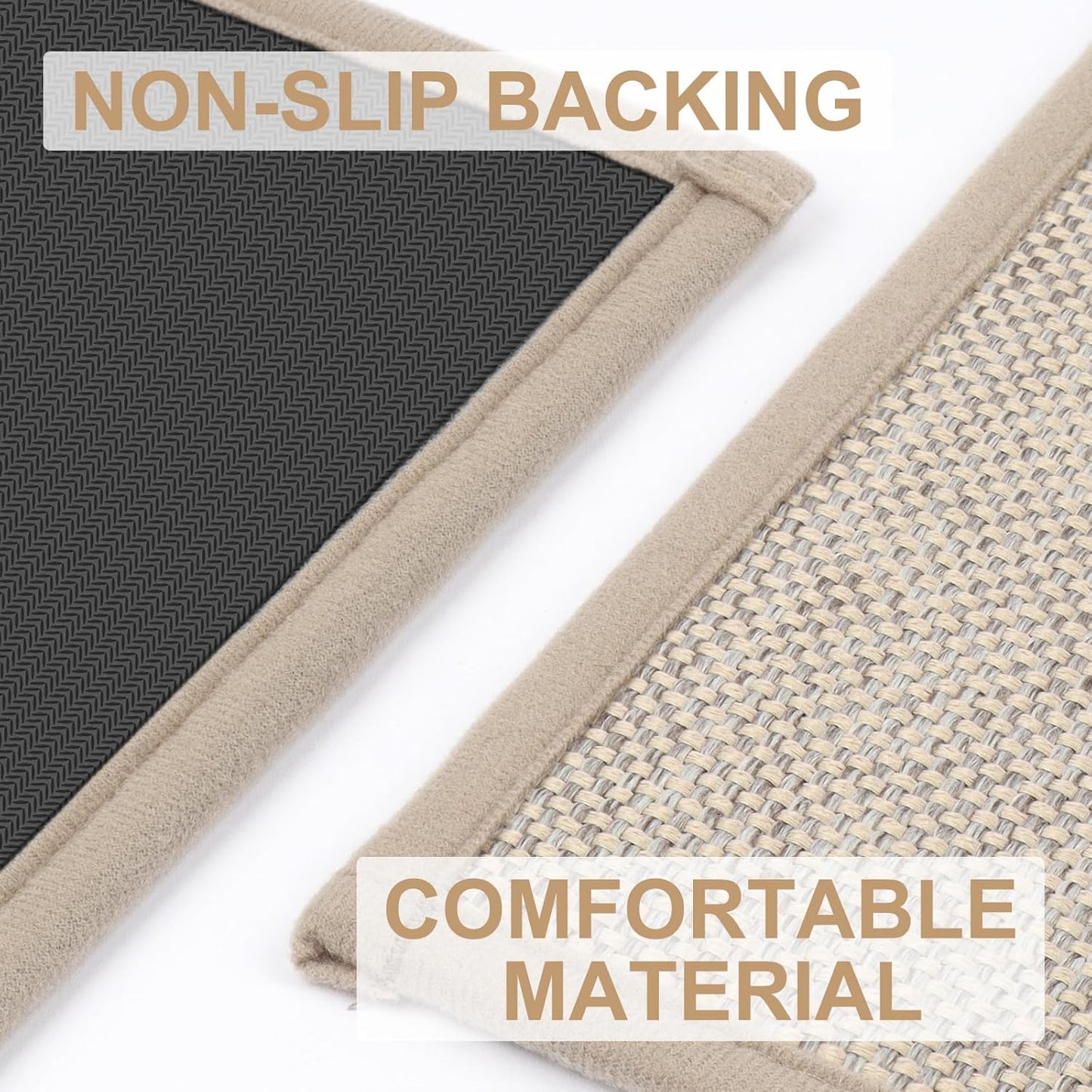 LEKEEPGO Door Mat 17"x29", Door Mat Indoor Entrance, Non Slip Rubber Backing Front Door Mat Washable Absorbent Inside Door Mat Low-Profile Doormat Entryway Mat Resist Dirt Indoor Door Mat, Khaki