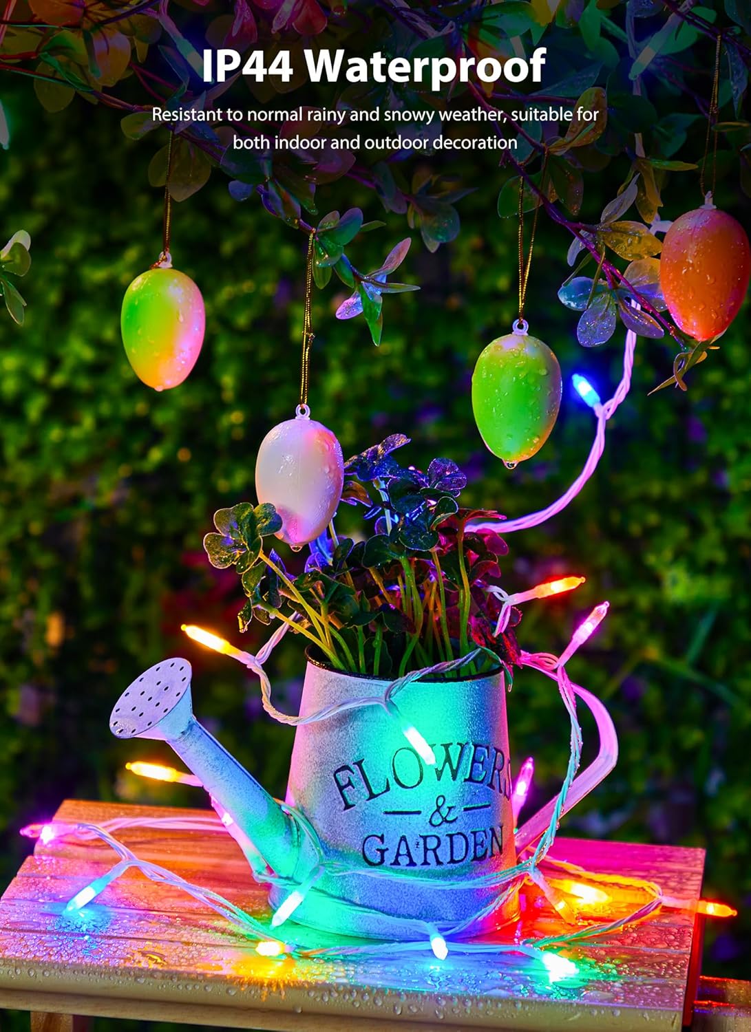 Pink + Multicolor Mini String Lights, 39 Feet 100 LED Pastel Mini Lights with 8 Lighting Modes, Connectable Twinkly Light for Indoor Outdoor Party Yard Garden Patio Home Wreath Holiday Easter Decor