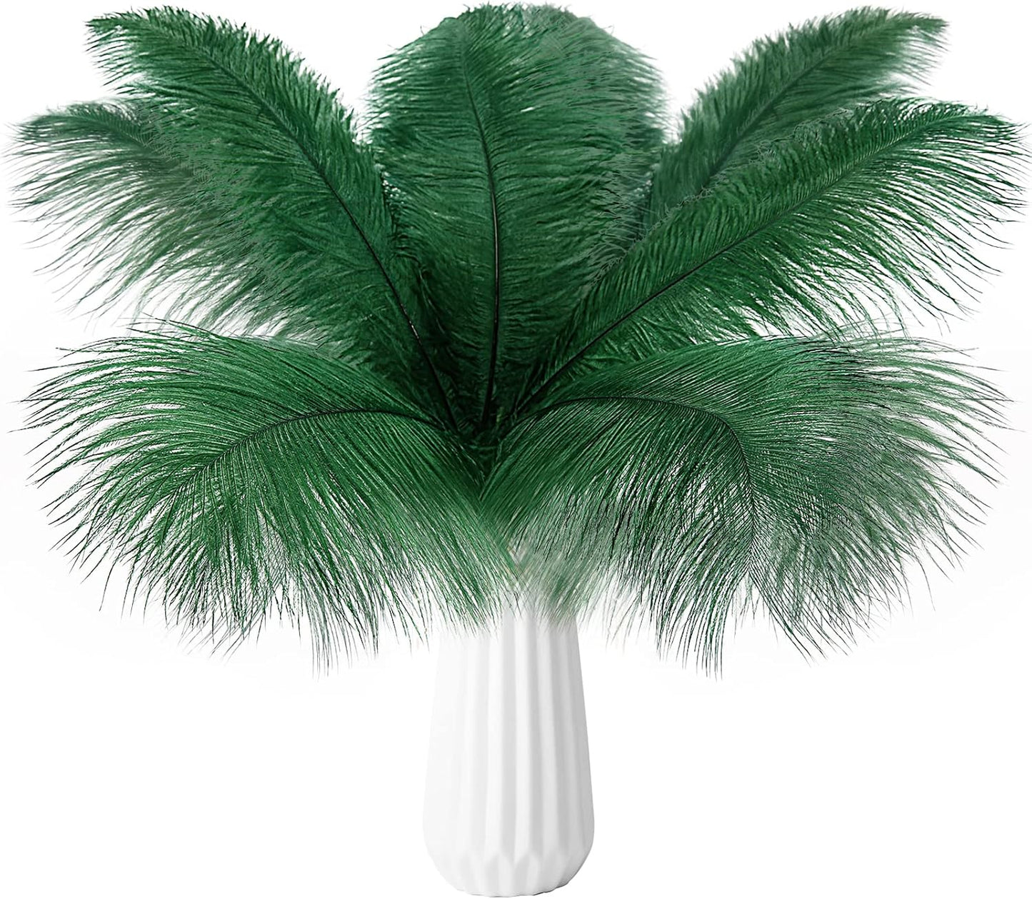 THARAHT 24pcs Ostrich Feathers Natural Bulk 10-12Inch 25cm-30cm for Wedding Party Centerpieces Easter Gatsby Flower Arrangement and Home Decorate Ostrich Feathers,Cyan