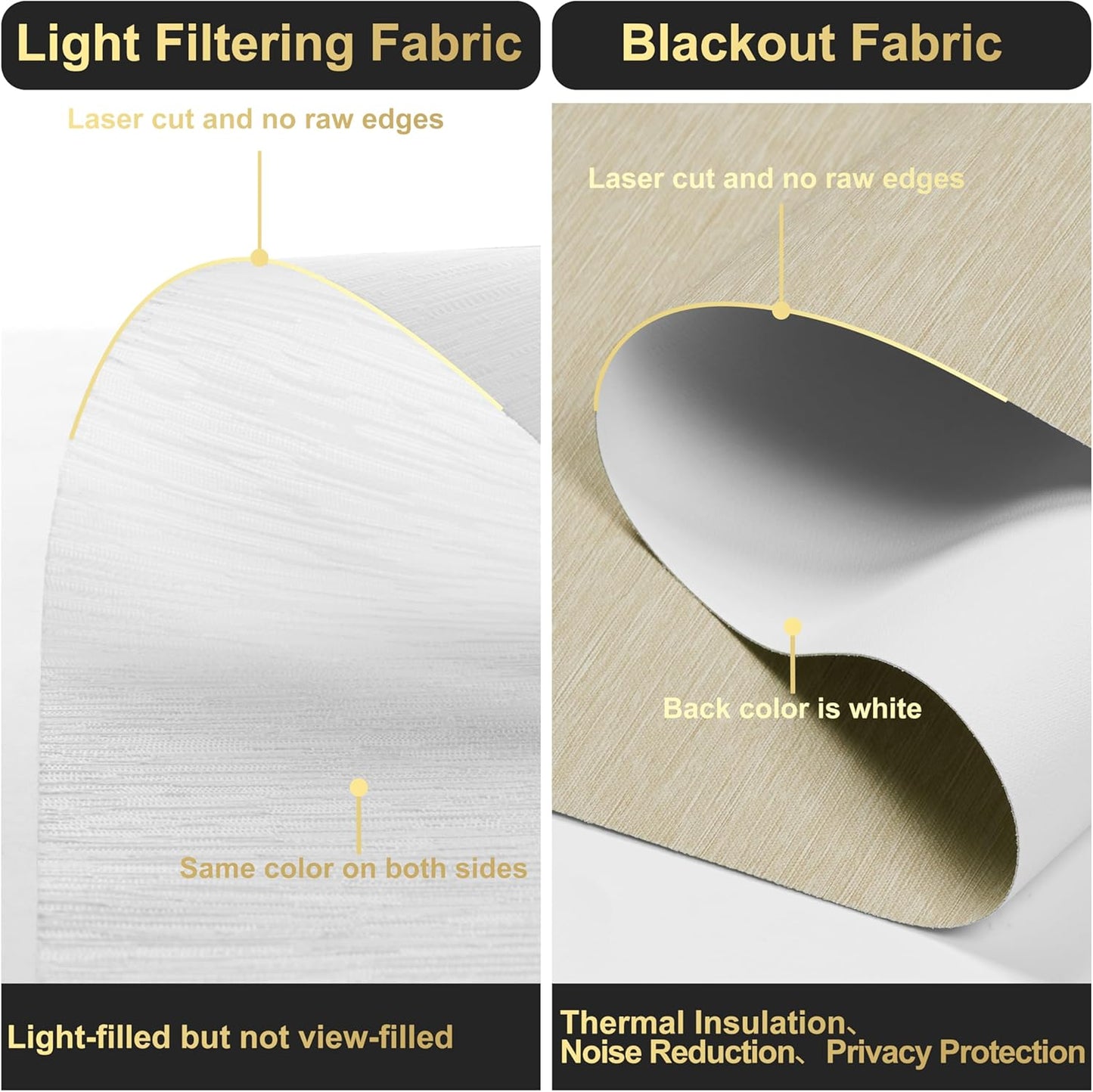 BERISSA Cordless Dual Roller Shades with Cassette Valance, Double Window Shades - Blackout and Light Filtering, Day and Night for Home Office Door. Beige and White. 78 W x 56" H