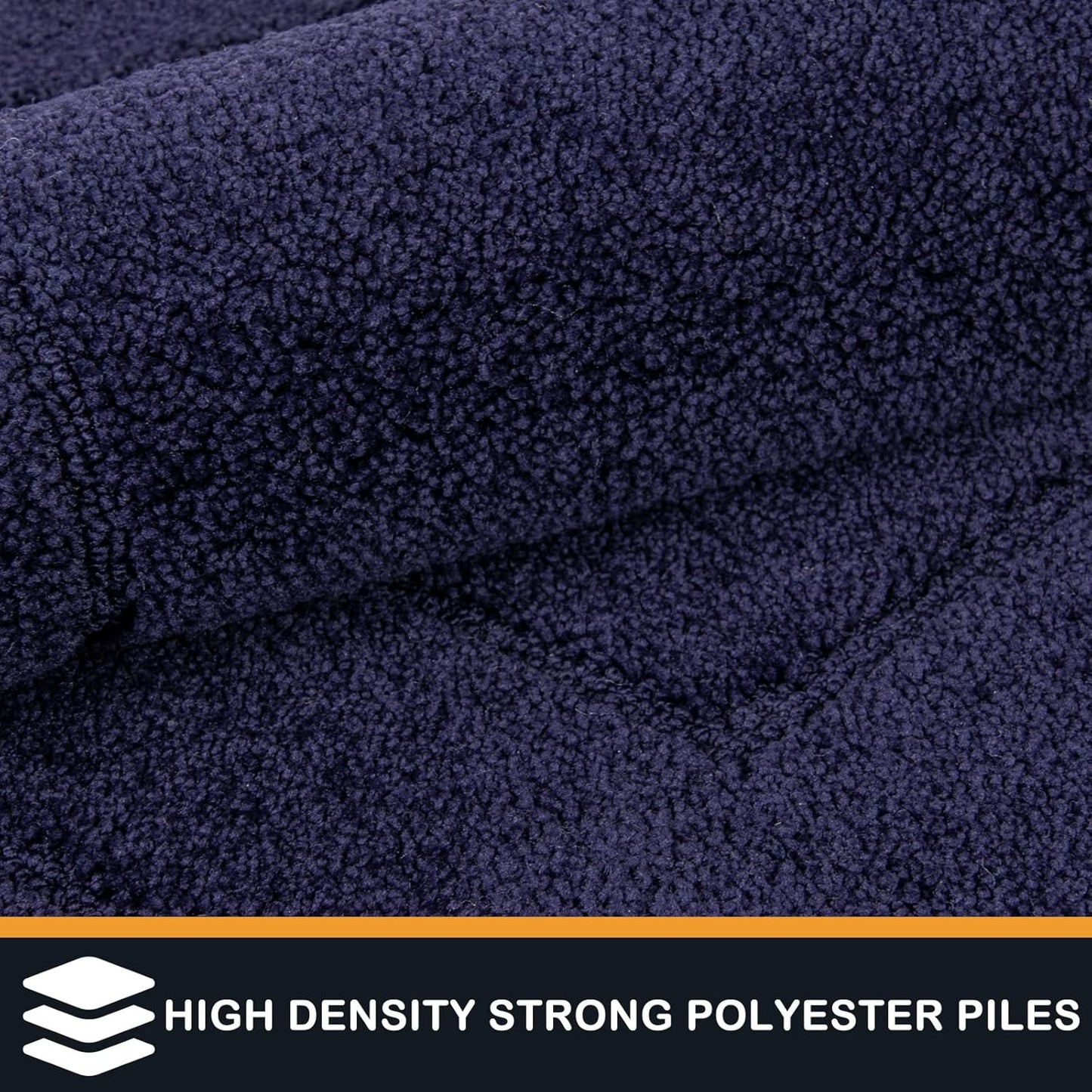 PURRUGS Dirt Trapping Door Mat 24" x 59", Non-Slip/Skid Machine Washable Entryway Rug, Dog Doormat, Super Absorbent Welcome Mat for Muddy Wet Shoes and Paws, Navy Blue