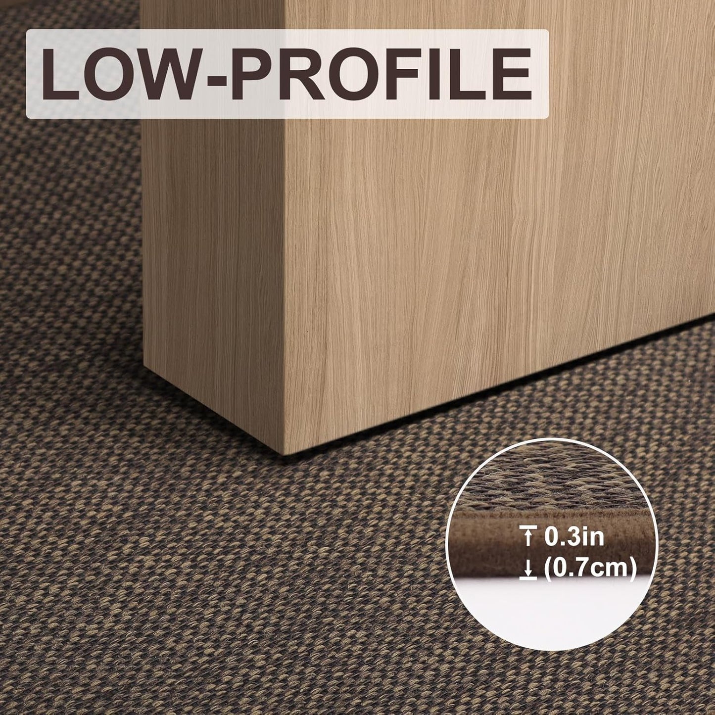 LEKEEPGO Door Mat 17"x29", Non Slip Door Mat Indoor Entrance, Rubber Backing Indoor Door mat Washable Absorbent Low-Profile Doormat Front Entryway Entry Resist Dirt Inside Door Mats, Brown