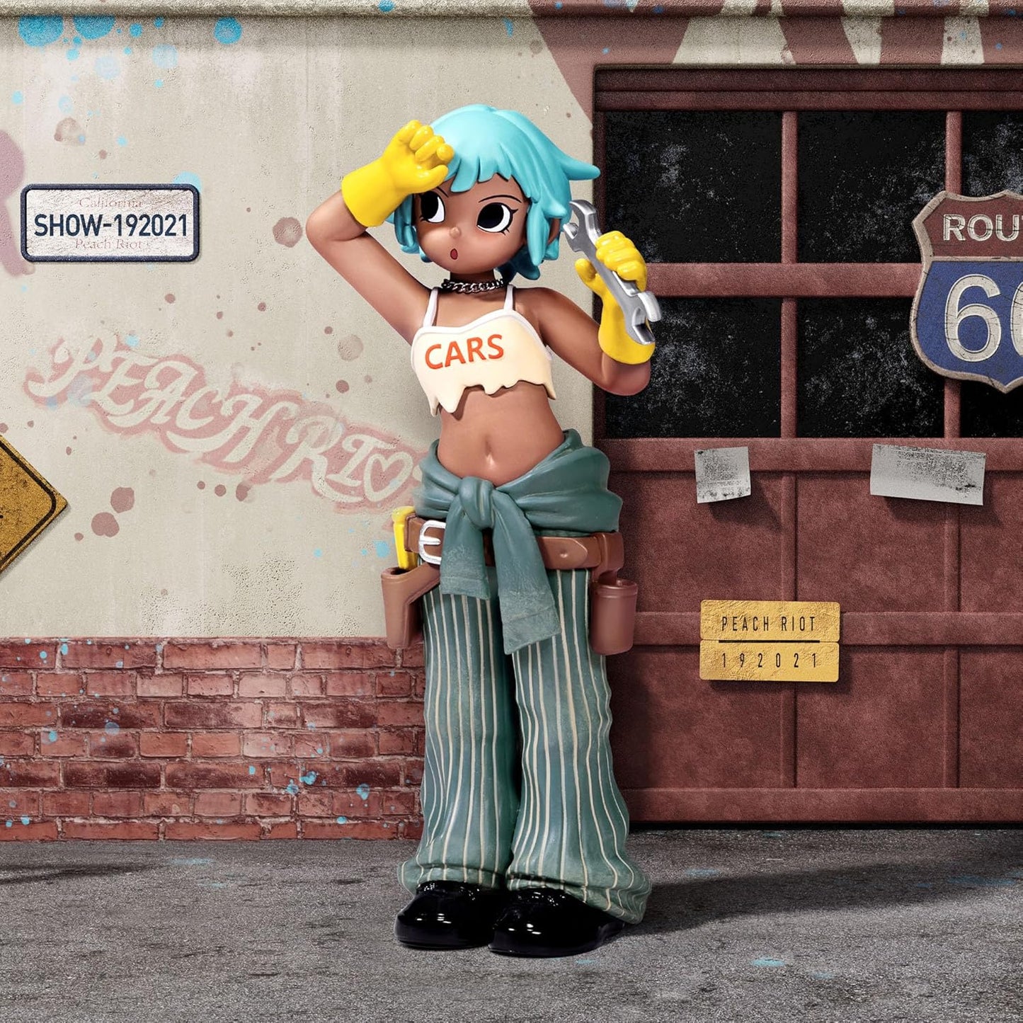 POP MART Peach Riot Rush Hour Series Figures Blind Box Figures, Random Design Action Figures Collectible Toys Home Decorations, Holiday Birthday Gifts for Girls and Boys, Single Box