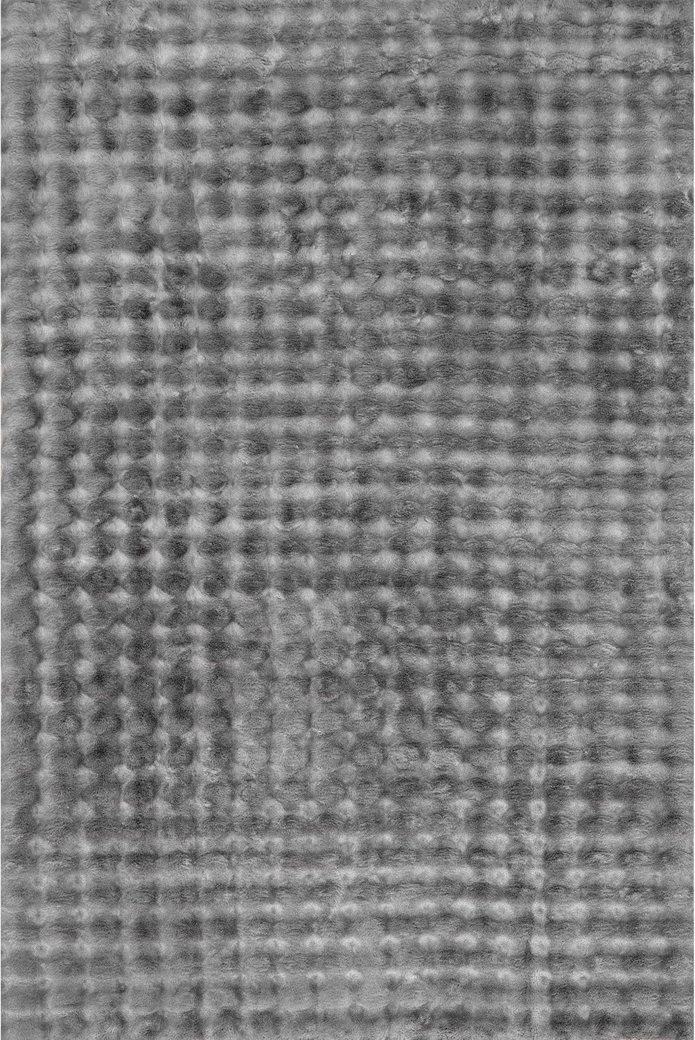 nuLOOM Jeni Checkered 6 Round Machine Washable Area Rug for Living Room Bedroom Dining Room Kitchen, Dark Grey