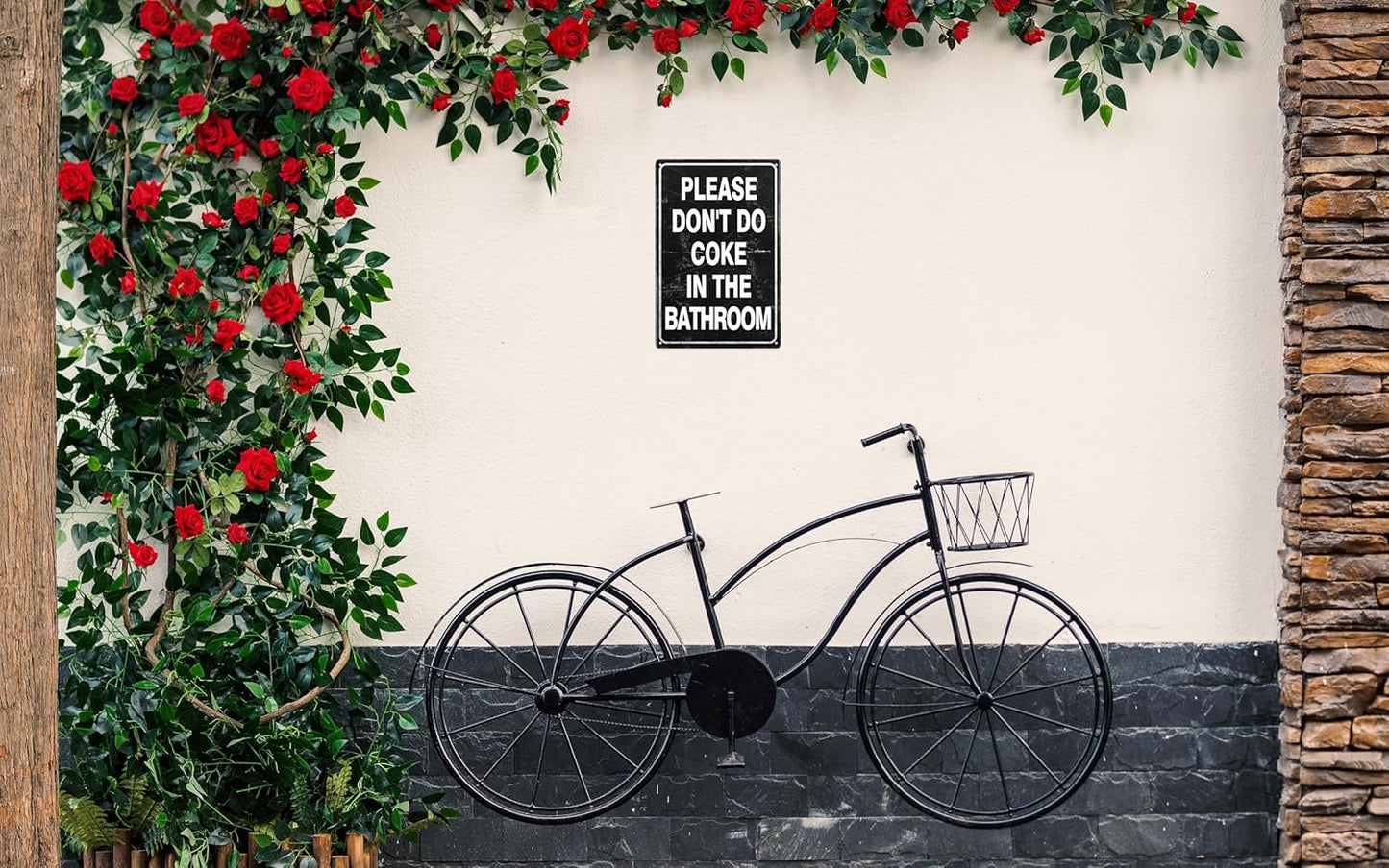 Vintage Tin Sign Retro Metal Funny Bathroom Signs for Home Decor Stylish Wall Art Plaques Gift for Bathroom Kitchen and Gothic Wall Decor in Every Room 12x8 in