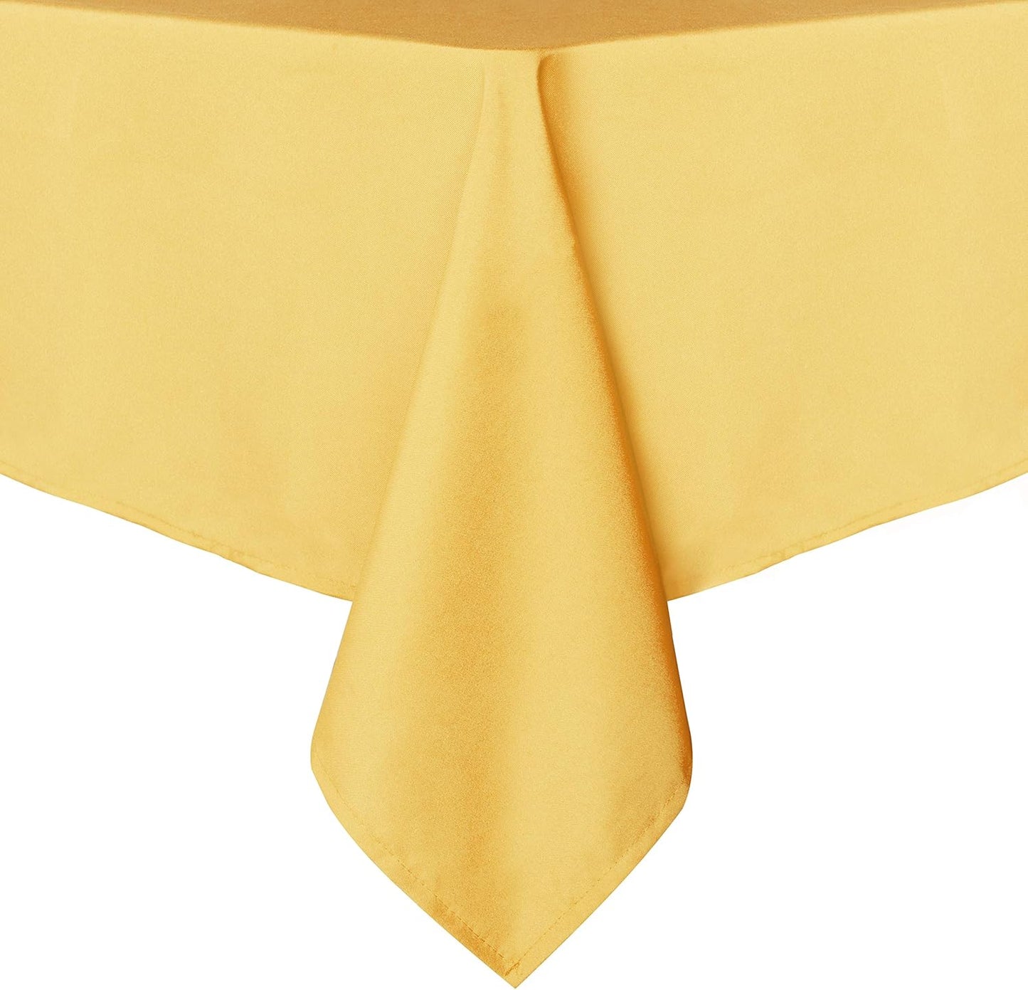 sancua Rectangle Tablecloth - 54 x 120 Inch - Stain and Wrinkle Resistant Washable Polyester Table Cloth, Decorative Fabric Table Cover for Dining Tables, Buffet Parties and Camping, Yellow