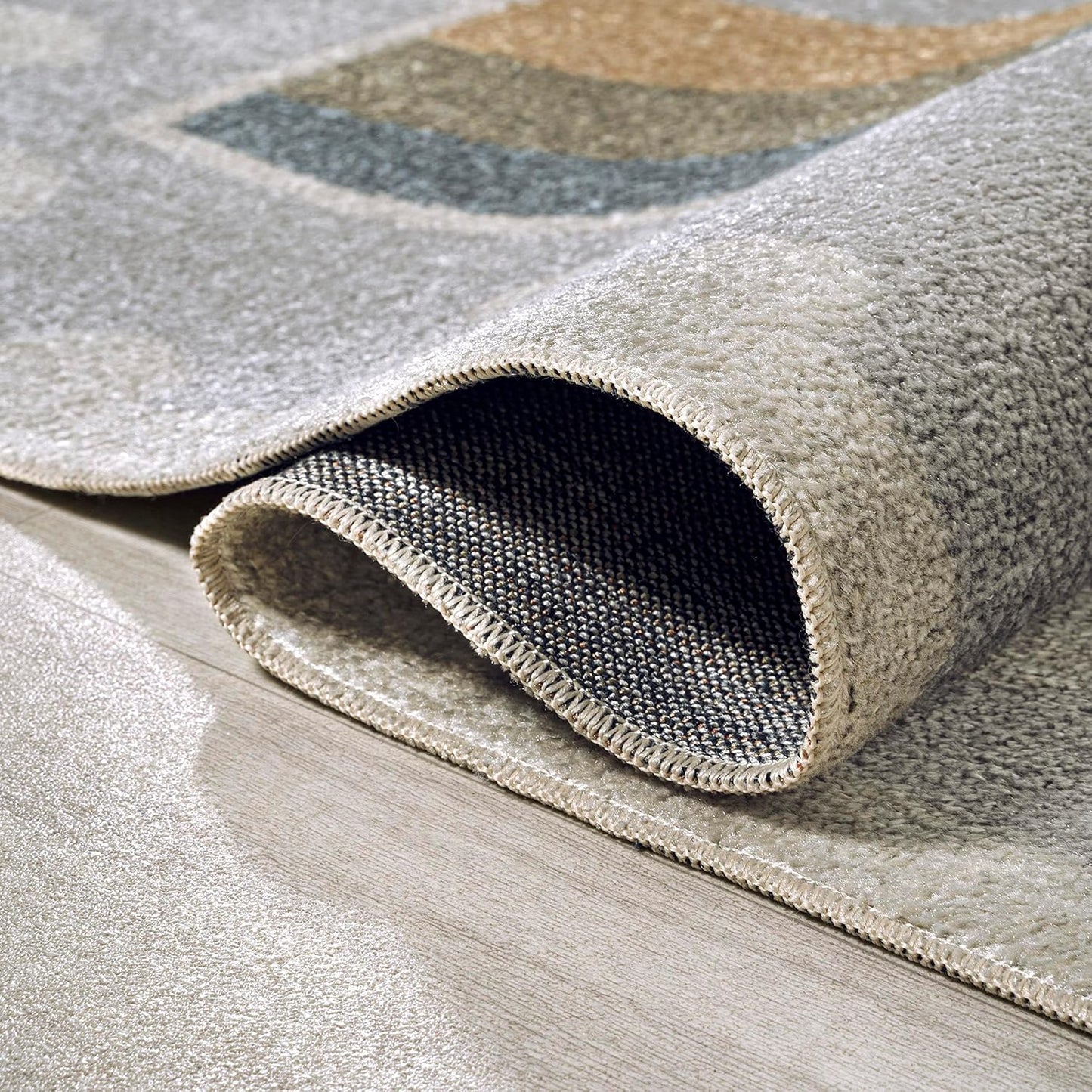 JONATHAN Y Machine-Washable Gray/Ivory/Yellow Indoor Area Rug, 4x6, Minha Rainbow Dots, Kids & Novelty, Casual, Classic, Bedroom, Kitchen, Living Room, Easy-Cleaning, Non-Shedding (KDW102A-4)