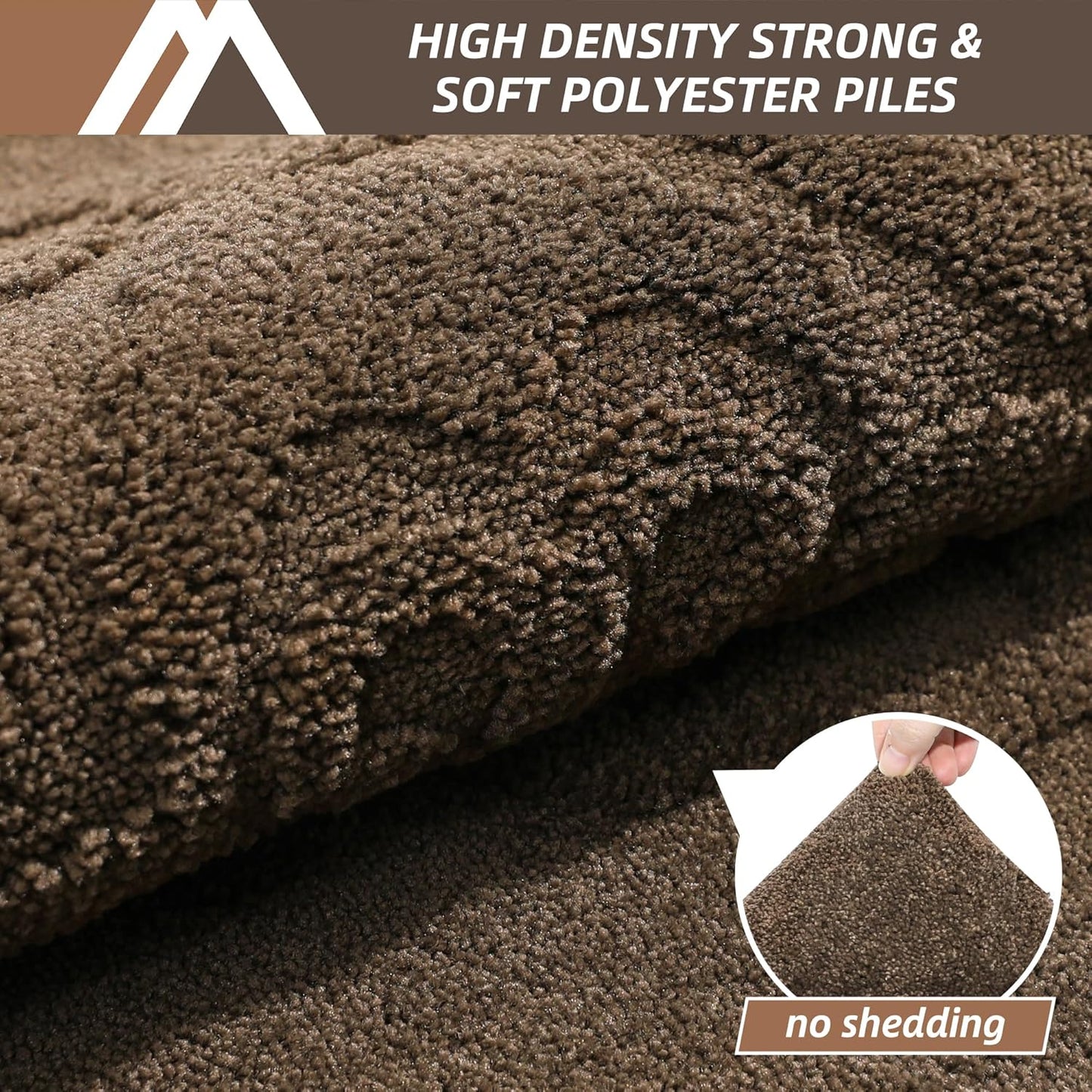 COSY HOMEER-Door-Mat-Non-Slip-Entryway-Rug 32”x48” Absorbent Welcome Mats Washable Dirt Trapper Door Mat Entrance Floor Mats for Front Back Doormats and Wet Shoes,Brown