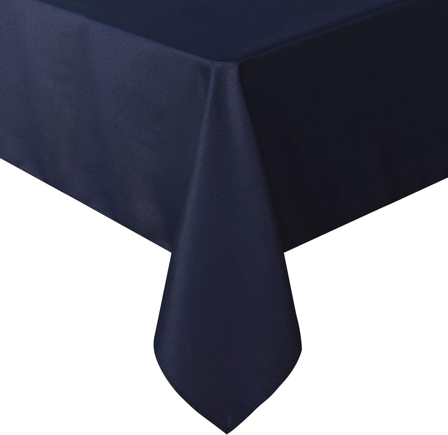 sancua Rectangle Tablecloth - 54 x 120 Inch - Water Resistant Spill Proof Washable Polyester Table Cloth, Decorative Fabric Table Cover for Dining Tables, Buffet Parties and Camping, Navy
