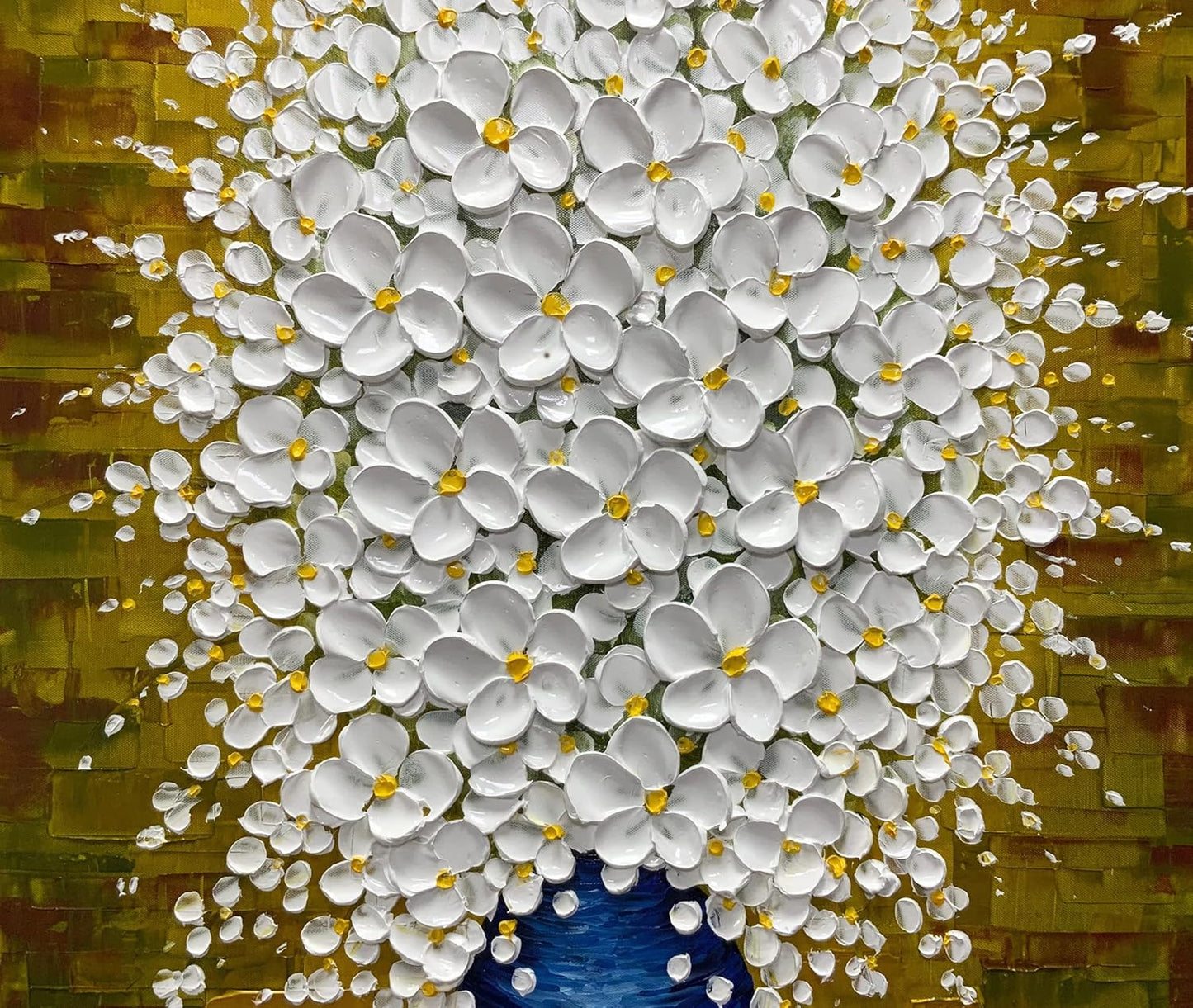 V-inspire Art,24x36 Inch Plump Floral Canvas Hand drawn Framed Blossom Tree Oil Painting on Canvas Gallery Wrapped Flower Paintings Living Room Traditional Ornament