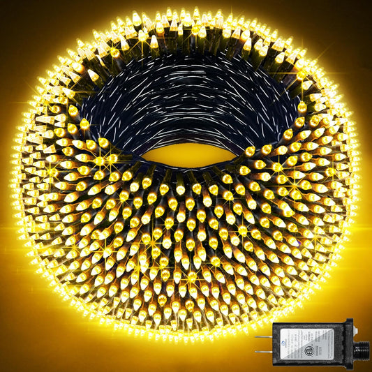 750 LED 240FT Christmas Lights Outdoor,12 Lighting Modes Christmas String Lights with Timer, Dimmable Warm White LED StringLights Waterproof for Yard Tree Wedding Party Holiday Warm White