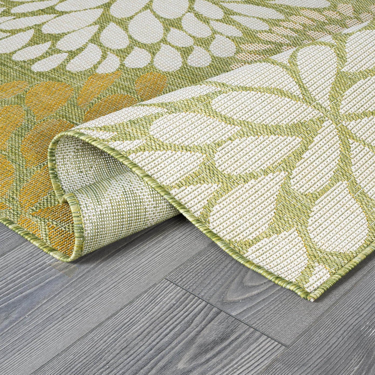 Beverly Rug Outdoor Rug 6x9 Modern Exotic Tropical Leaf Area Rugs for Indoor and Outdoor Patio Deck Porch Garden Water Resistant Washable Outside Carpet (6 x 9 Green)