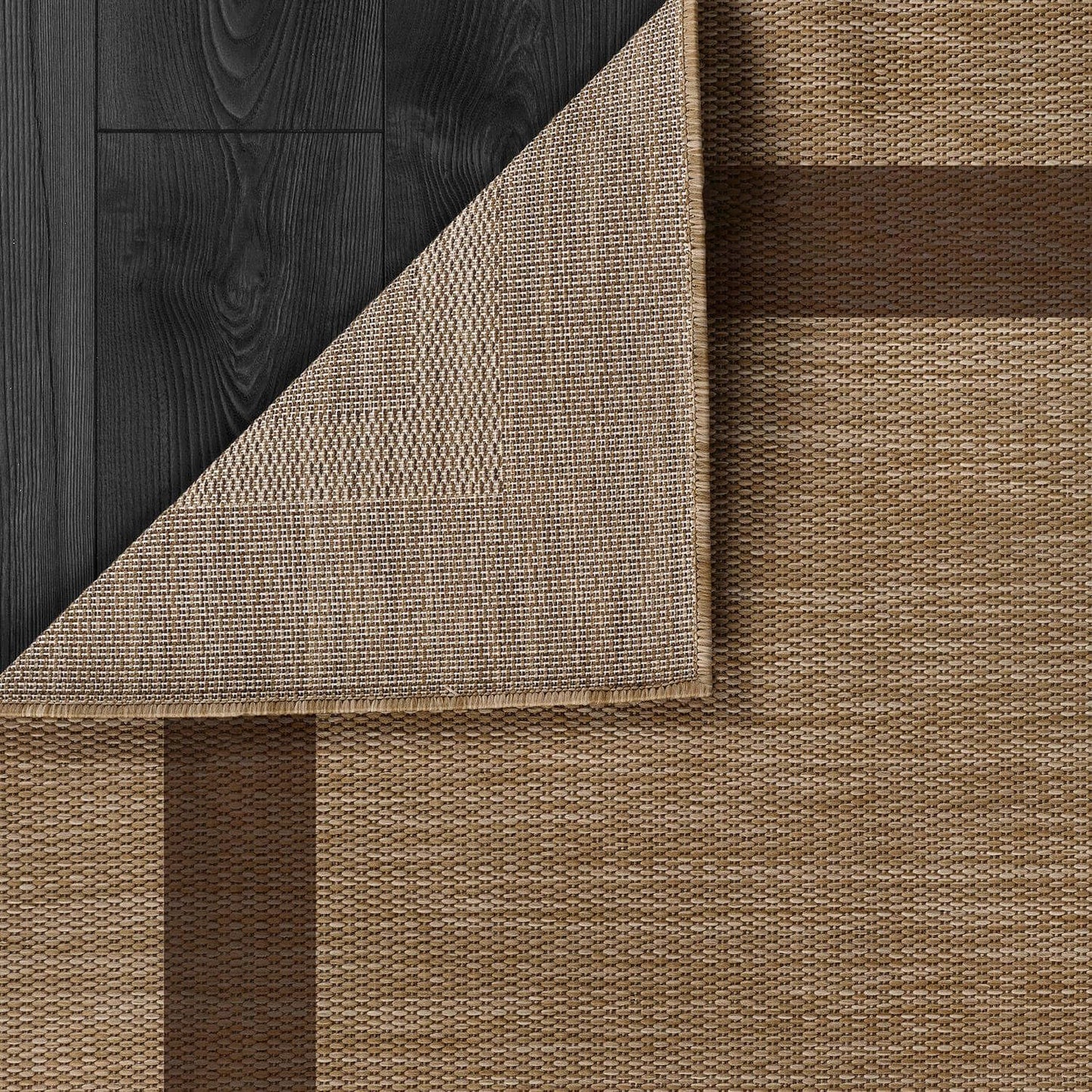 CAMILSON Outdoor Rug 10x14 - Large Modern Outside Rugs for Patios Porches Waterproof Durable Washable Non-Shedding, Easy-to-Clean Indoor Outdoor Area Carpet (10 x 14, Bordered - Jute)