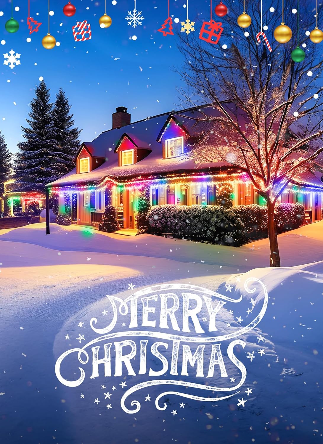 C9 LED Christmas Lights Outdoor, 200 Feet C9 String Light with 200 Shatterproof Matte Bulbs, Connectable Waterproof Christmas Tree Lights for Holiday Roofline Backyard Garden Decor, Multicolor