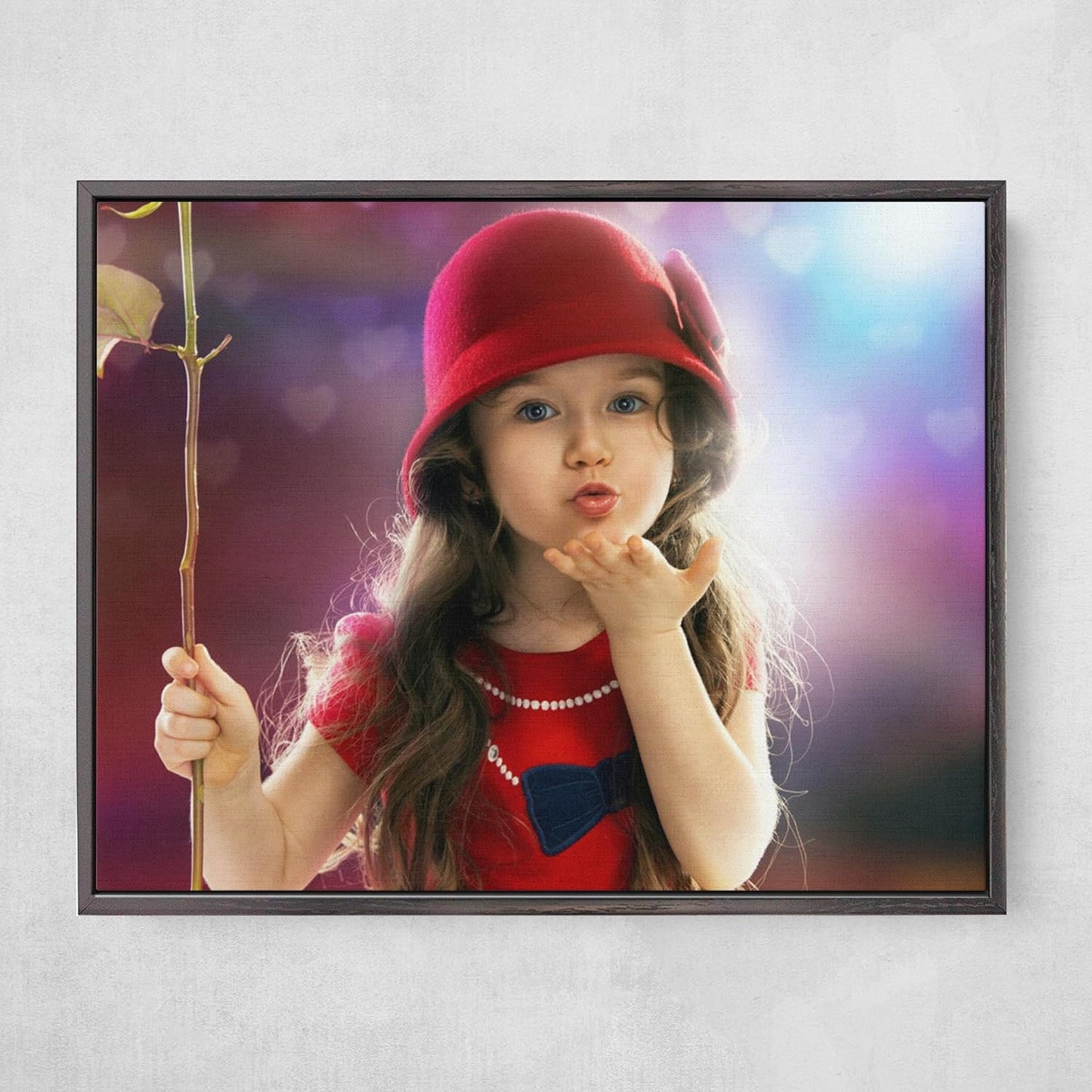 Personalized Custom Canvas Prints: Photo On Canvas (Black, 12x18) Transform Your Photos into Stunning Framed Wall Art Digitally Printed Photo To Canvas Ideal for Home Decor, Gifts Keepsakes.