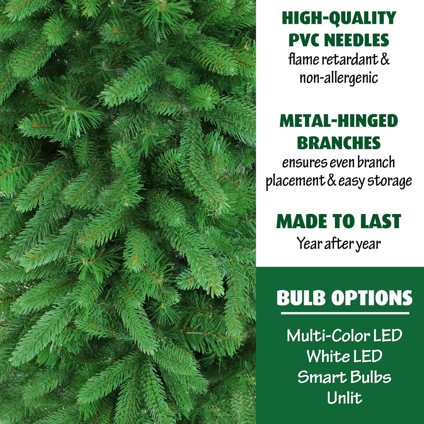 Fraser Hill Farm 6.5-Ft. Carmel Pine Slim Christmas Tree, Unlit Artificial Christmas Tree with Realistic Foliage and Stand, Foldable for Convenient Storage, Perfect for Small Spaces and Apartments
